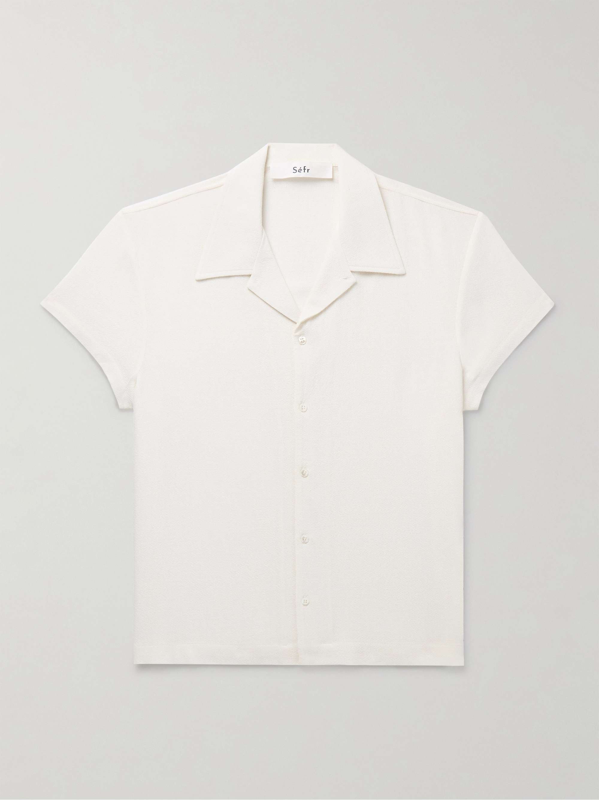 Mael Camp-Collar Crepe Shirt view