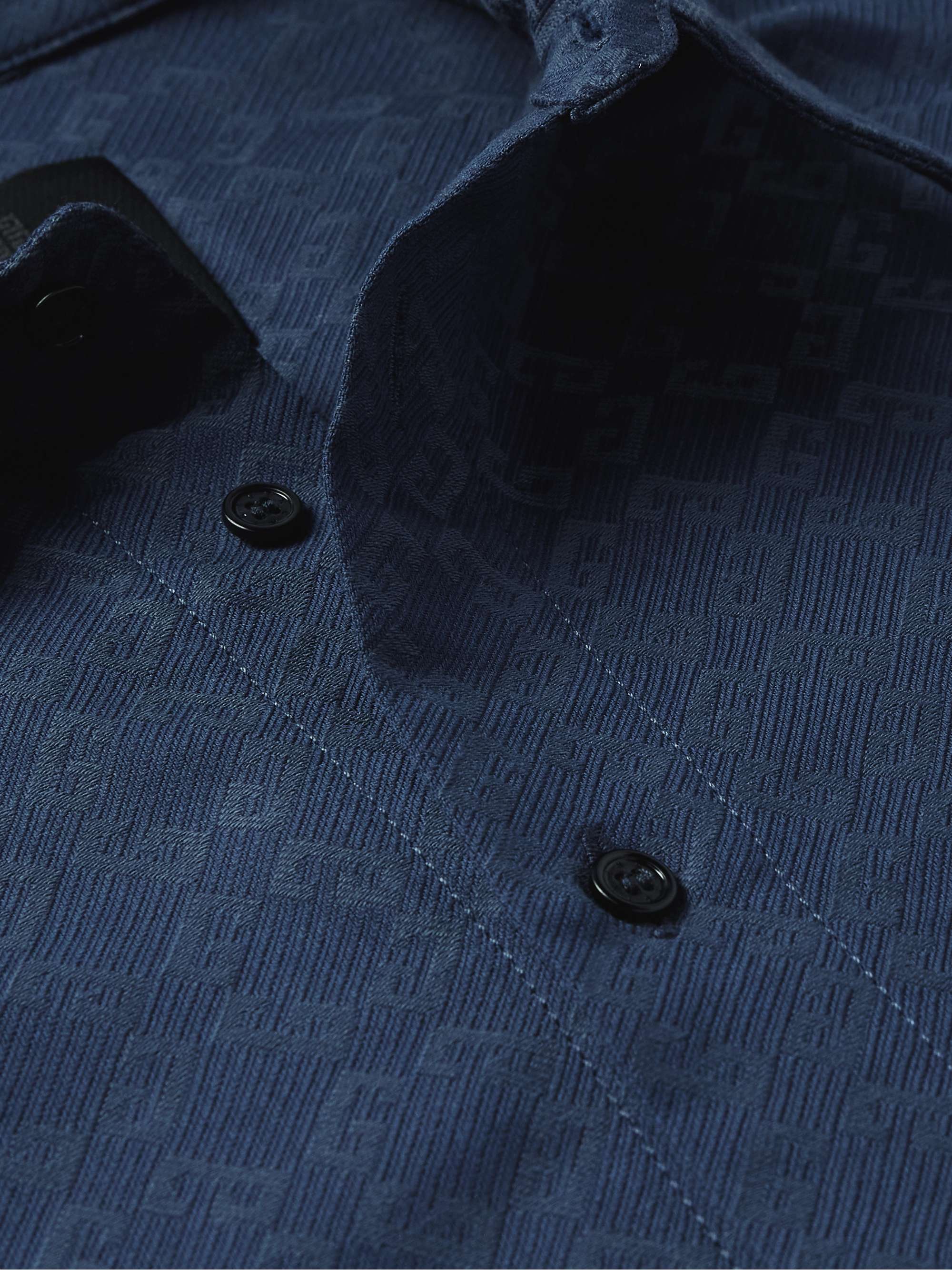 Logo-Jacquard Cotton-Blend Shirt view
