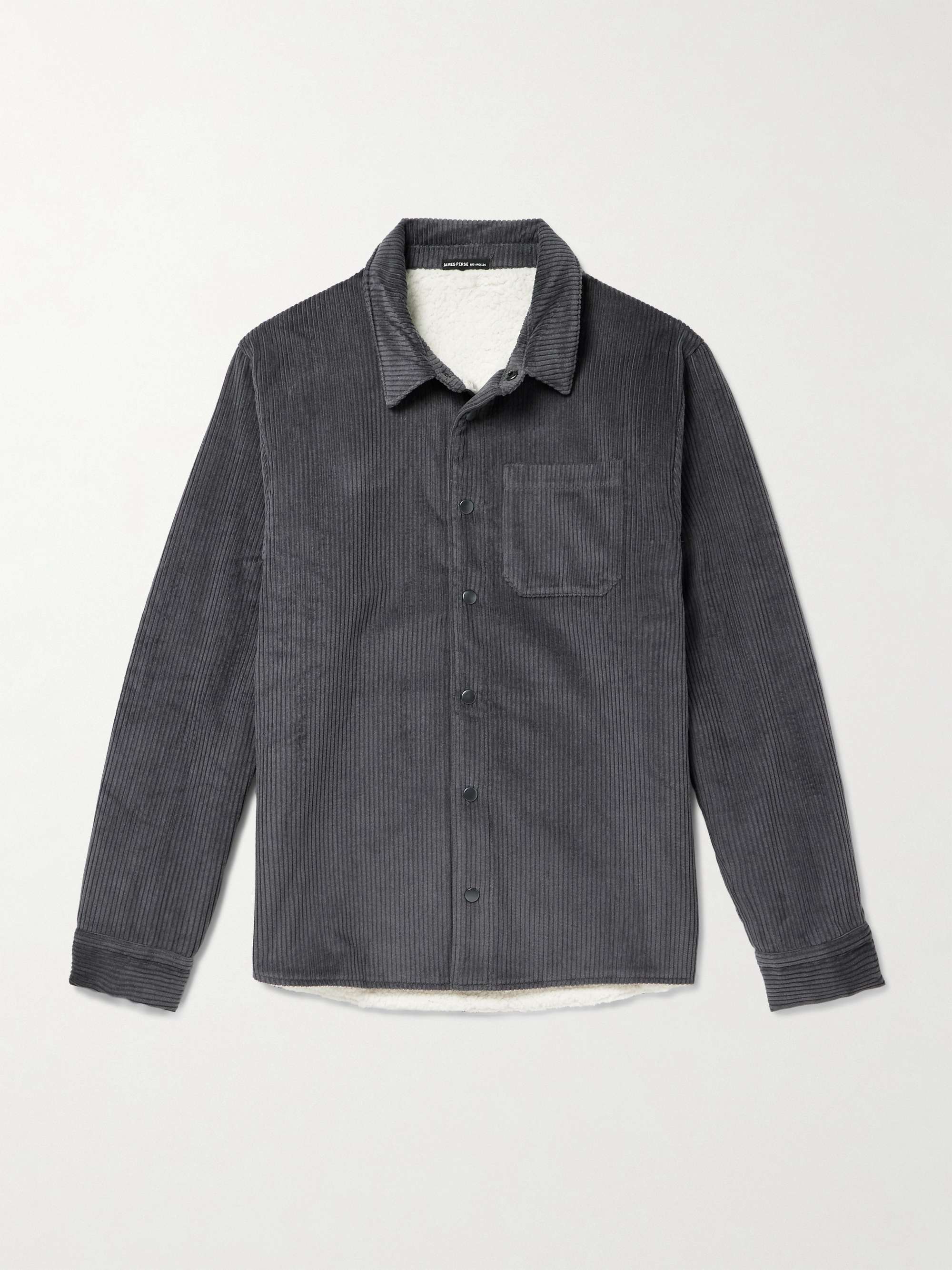 Fleece-Lined Cotton and Wool-Blend Corduroy Jacket view