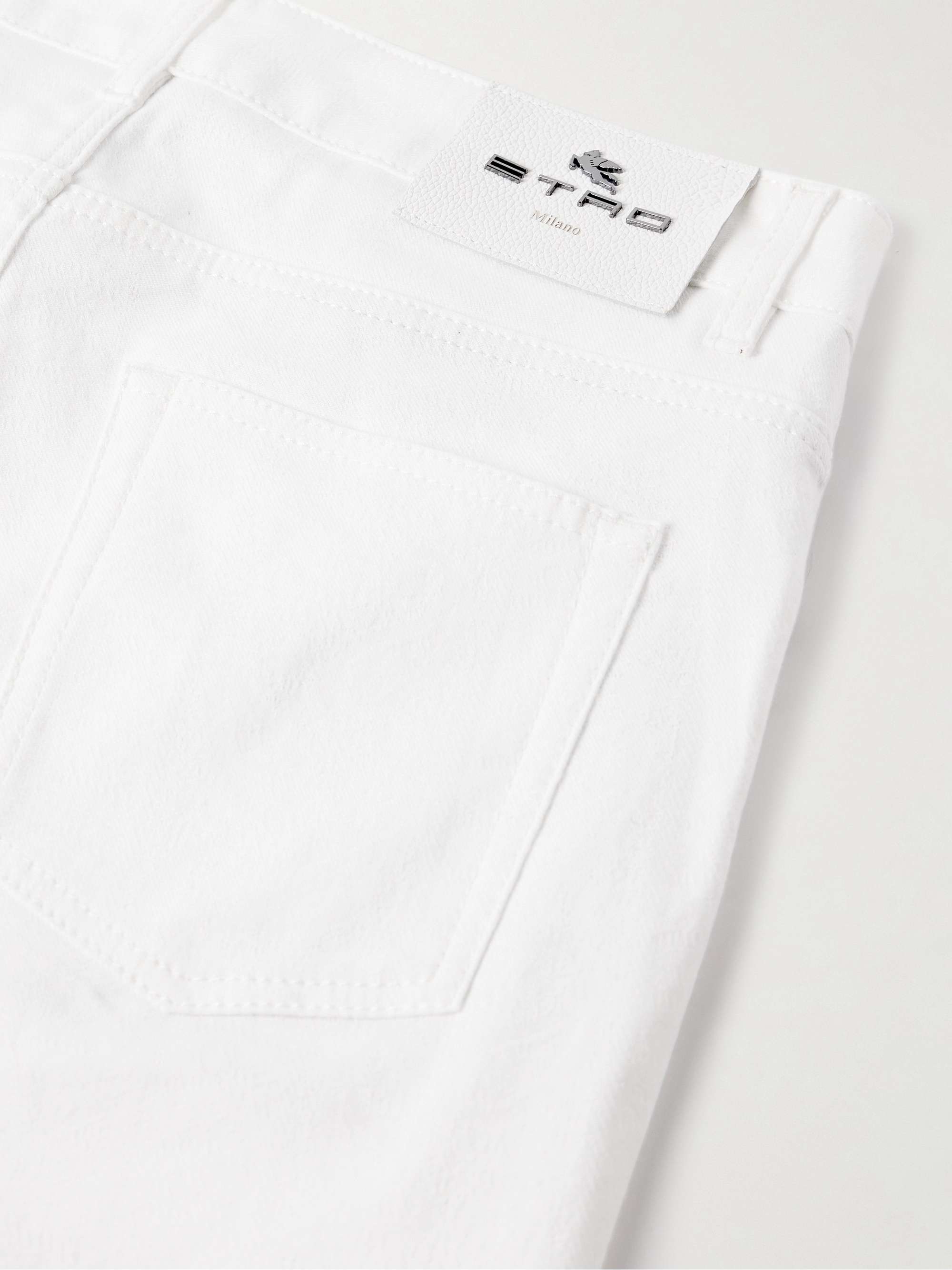 Straight-Leg Paisley-Jacquard Jeans view