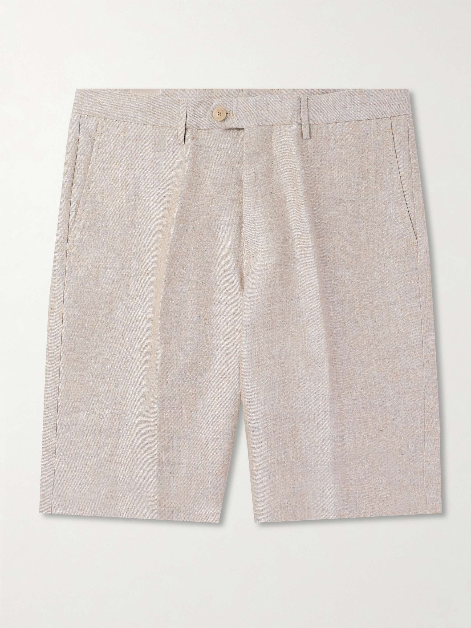 Straight-Leg Linen-Canvas Shorts view