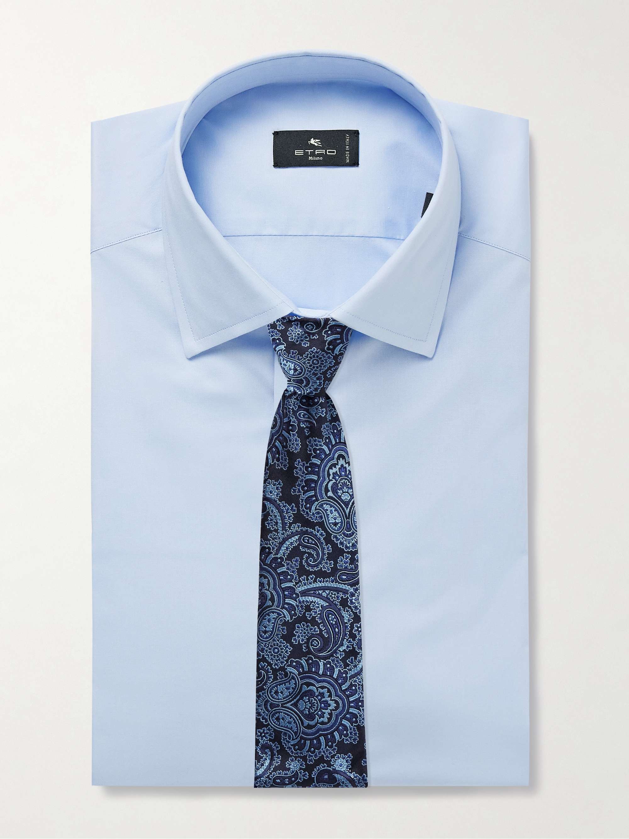 Slim-Fit Cotton-Blend Poplin Shirt view