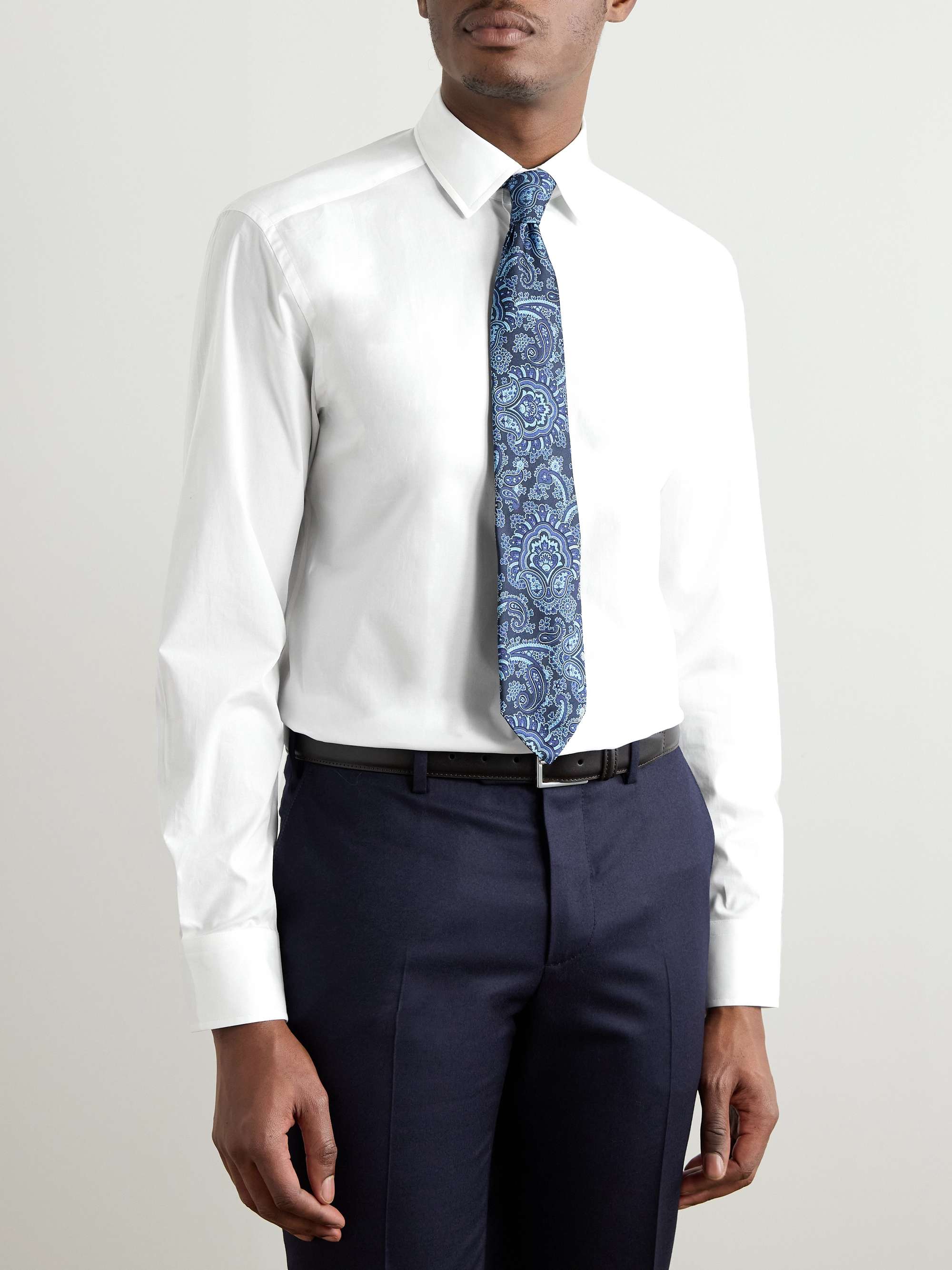 Cotton-Blend Poplin Shirt view