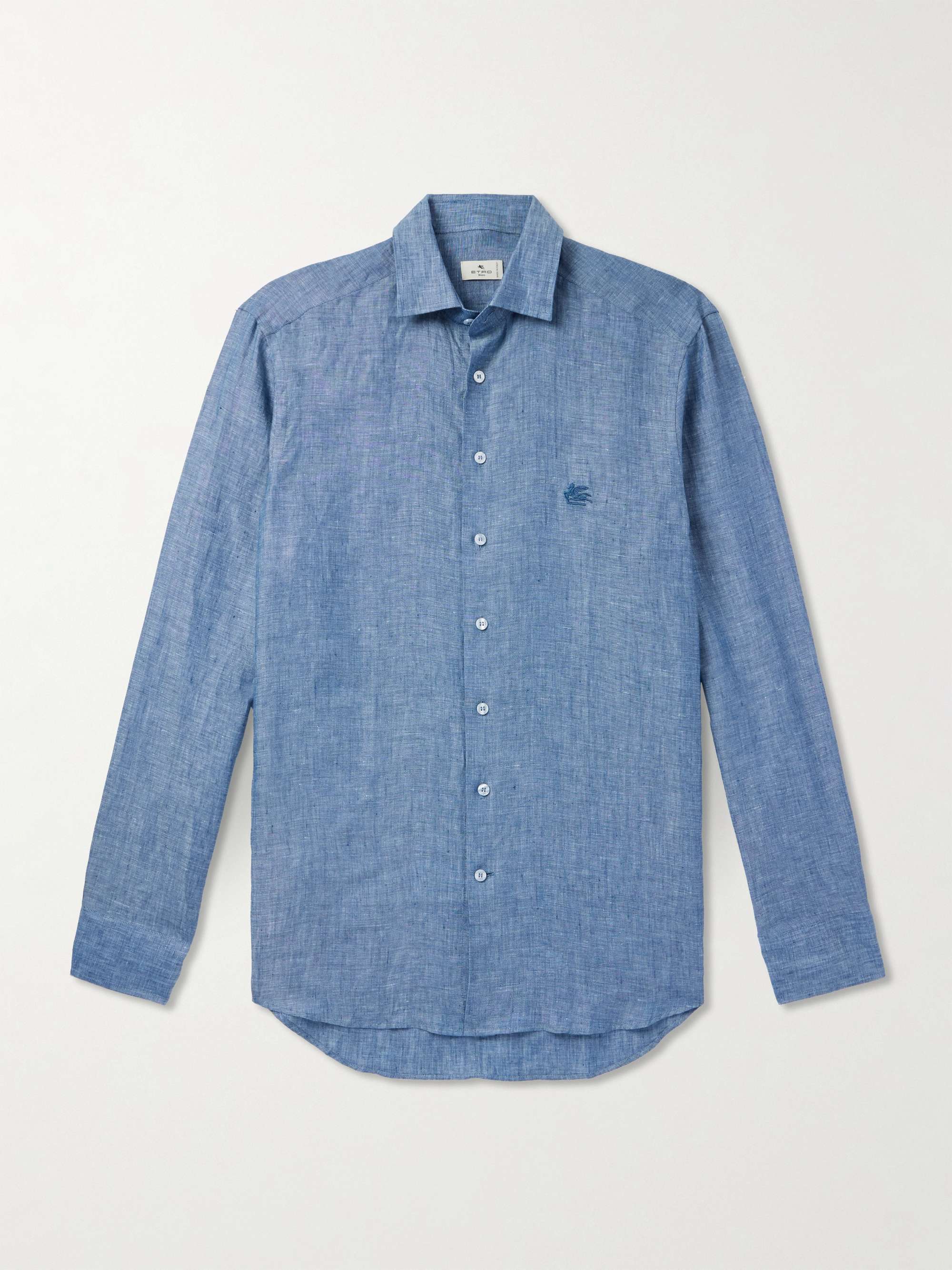 Logo-Embroidered Linen Shirt view