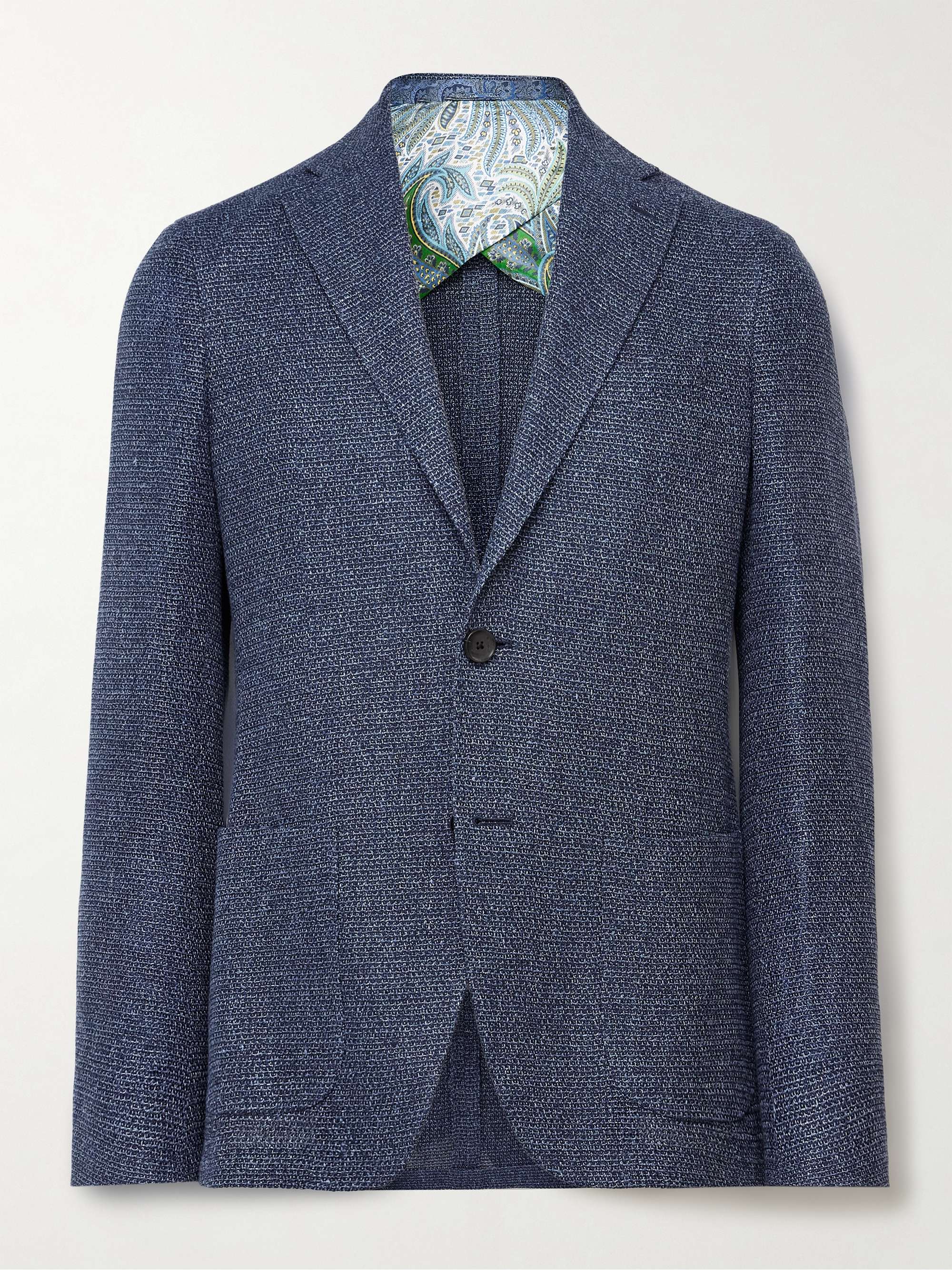 Silk and Linen-Blend Blazer view