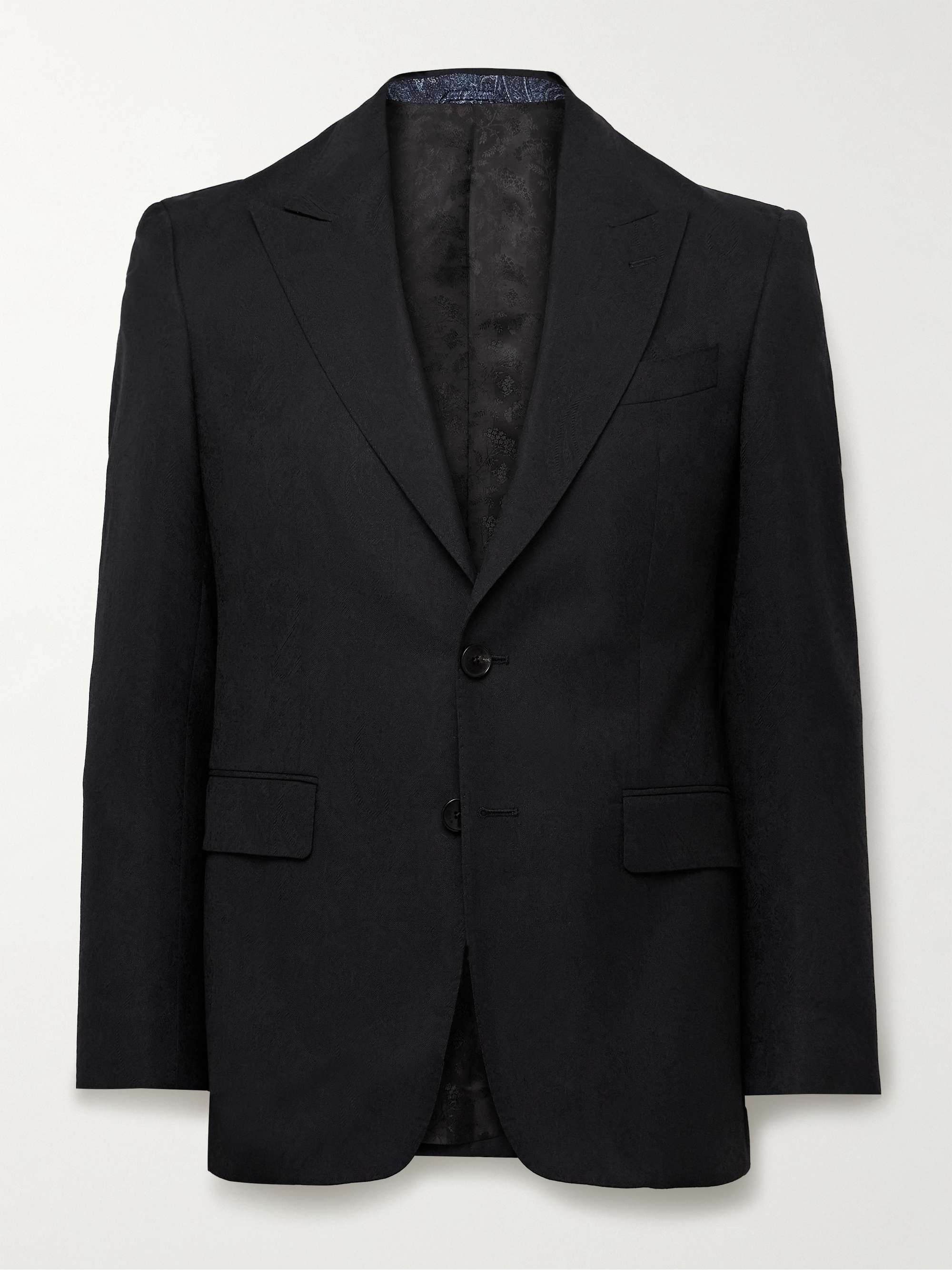Wool and Silk-Blend Jacquard Tuxedo view