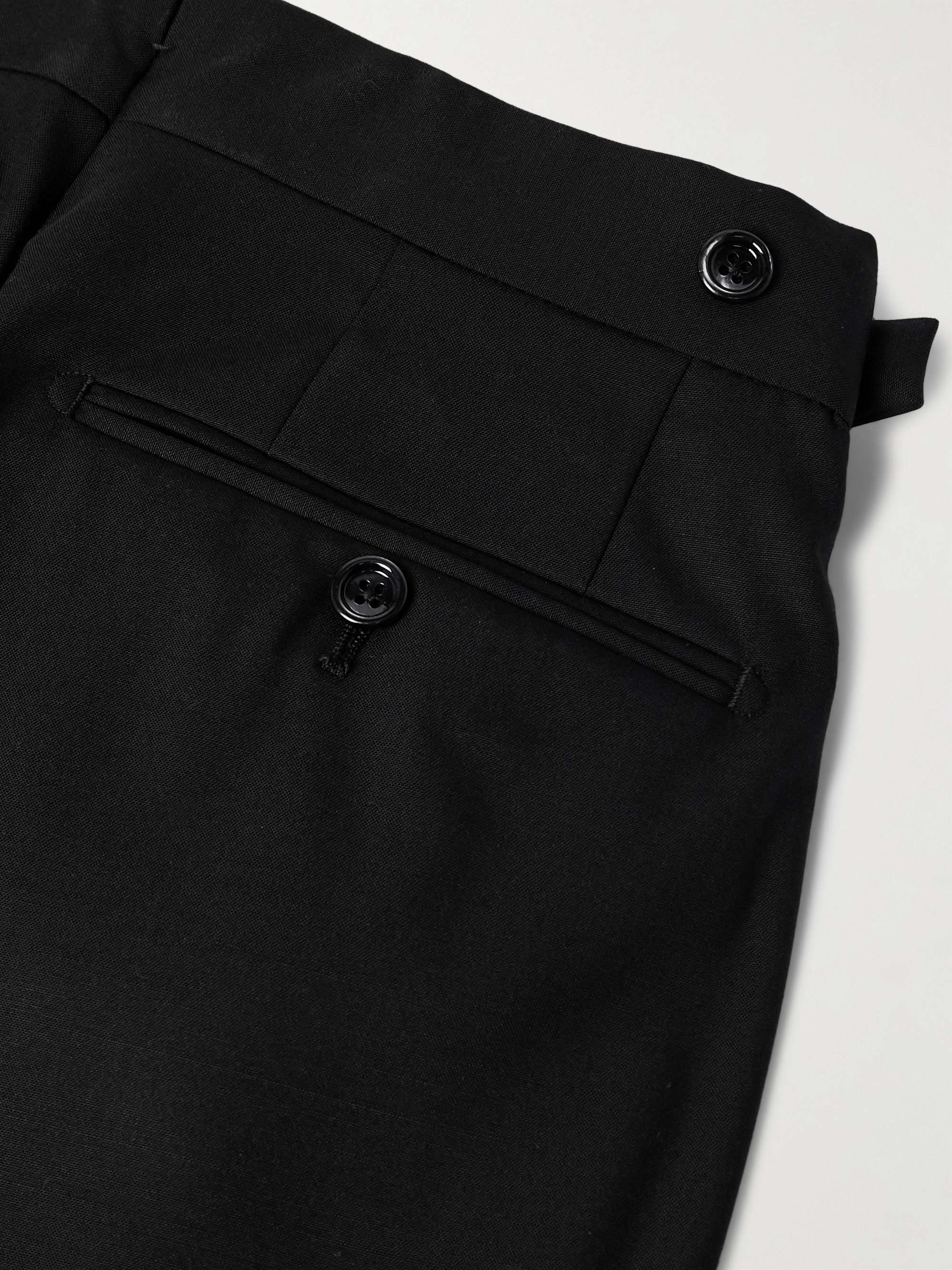 Slim-Fit Silk and Wool-Blend Trousers view