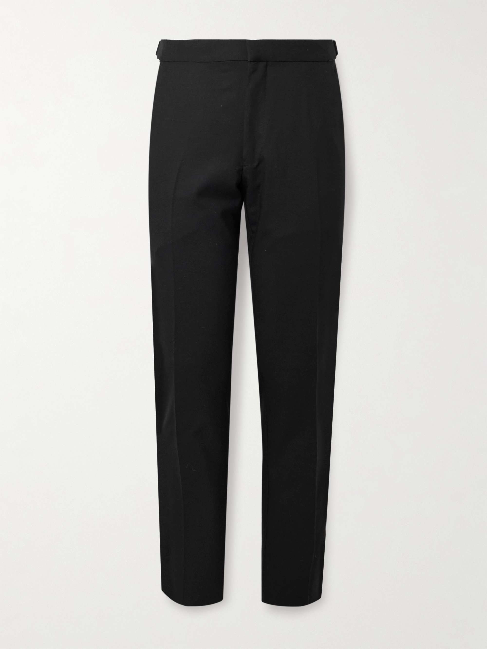 Slim-Fit Silk and Wool-Blend Trousers view