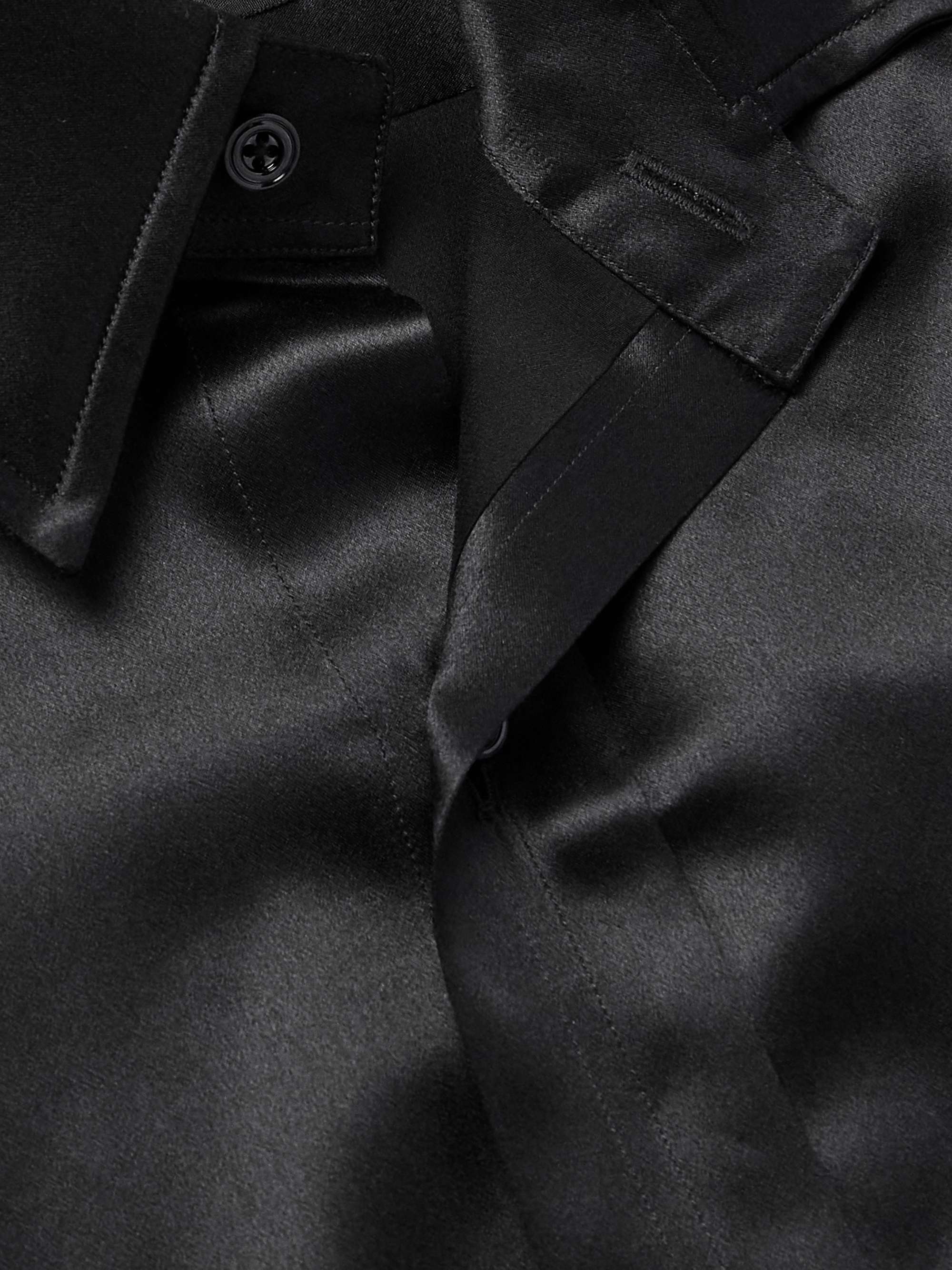Slim-Fit Silk-Satin Shirt view