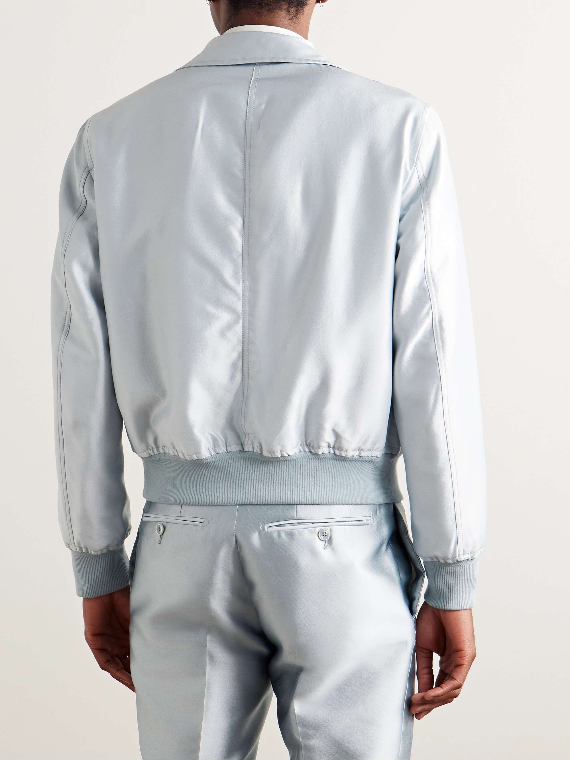 Reversible Mikado and Crepe Bomber Jacket view