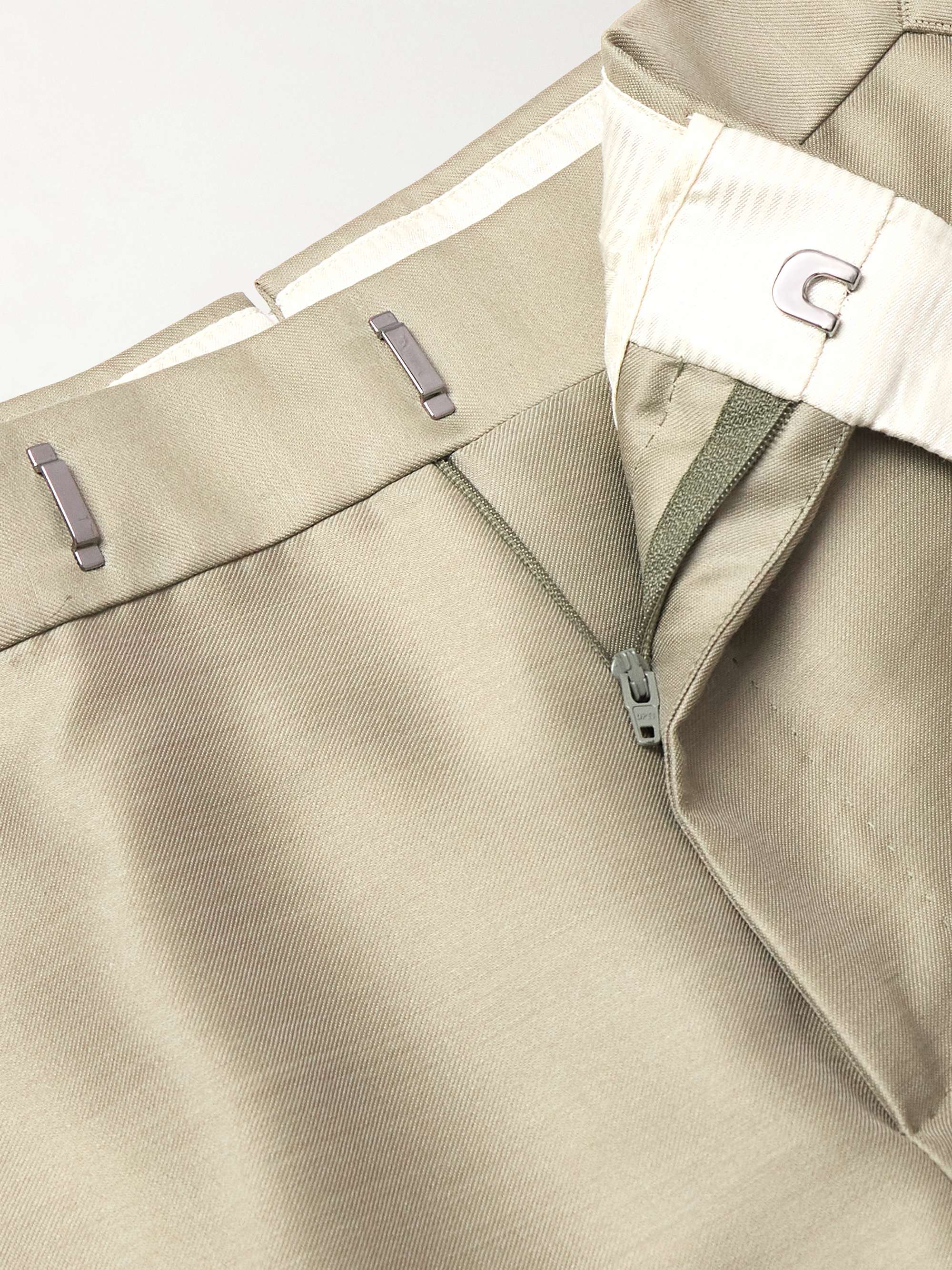 Straight-Leg Wool, Mohair and Silk-Blend Twill Suit Trousers view
