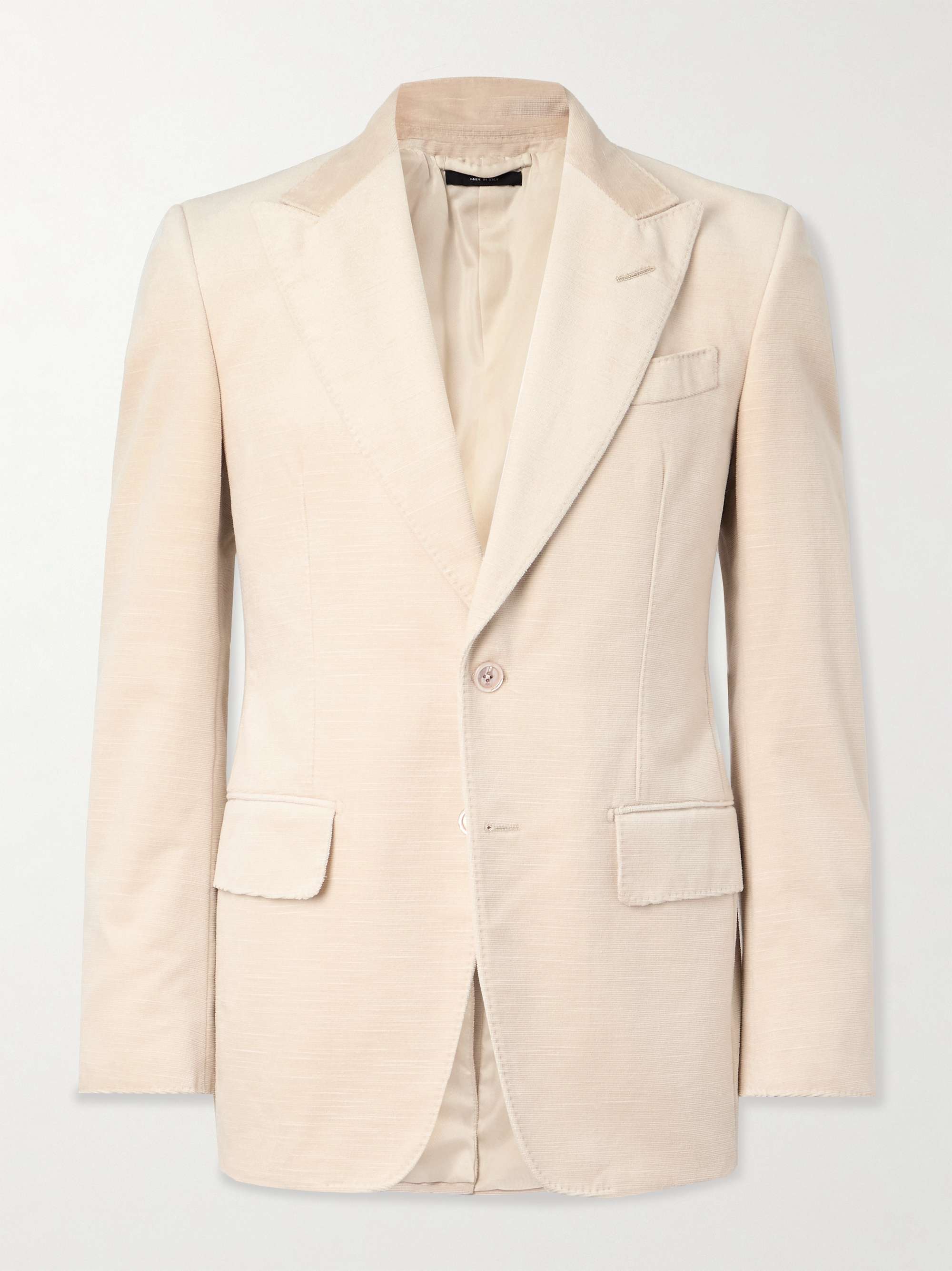 Shelton Slim-Fit Cotton-Velvet Blazer view