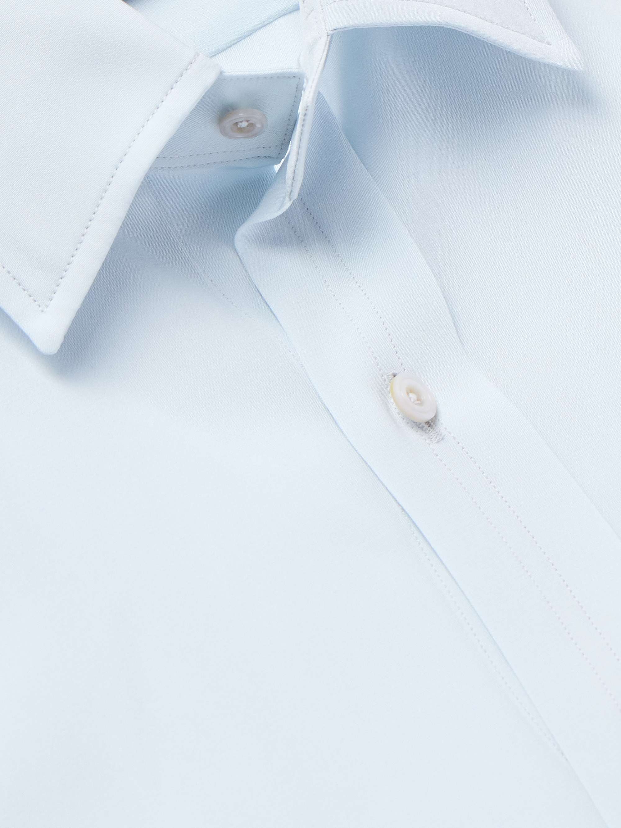 Slim-Fit Silk Crepe de Chine Shirt view
