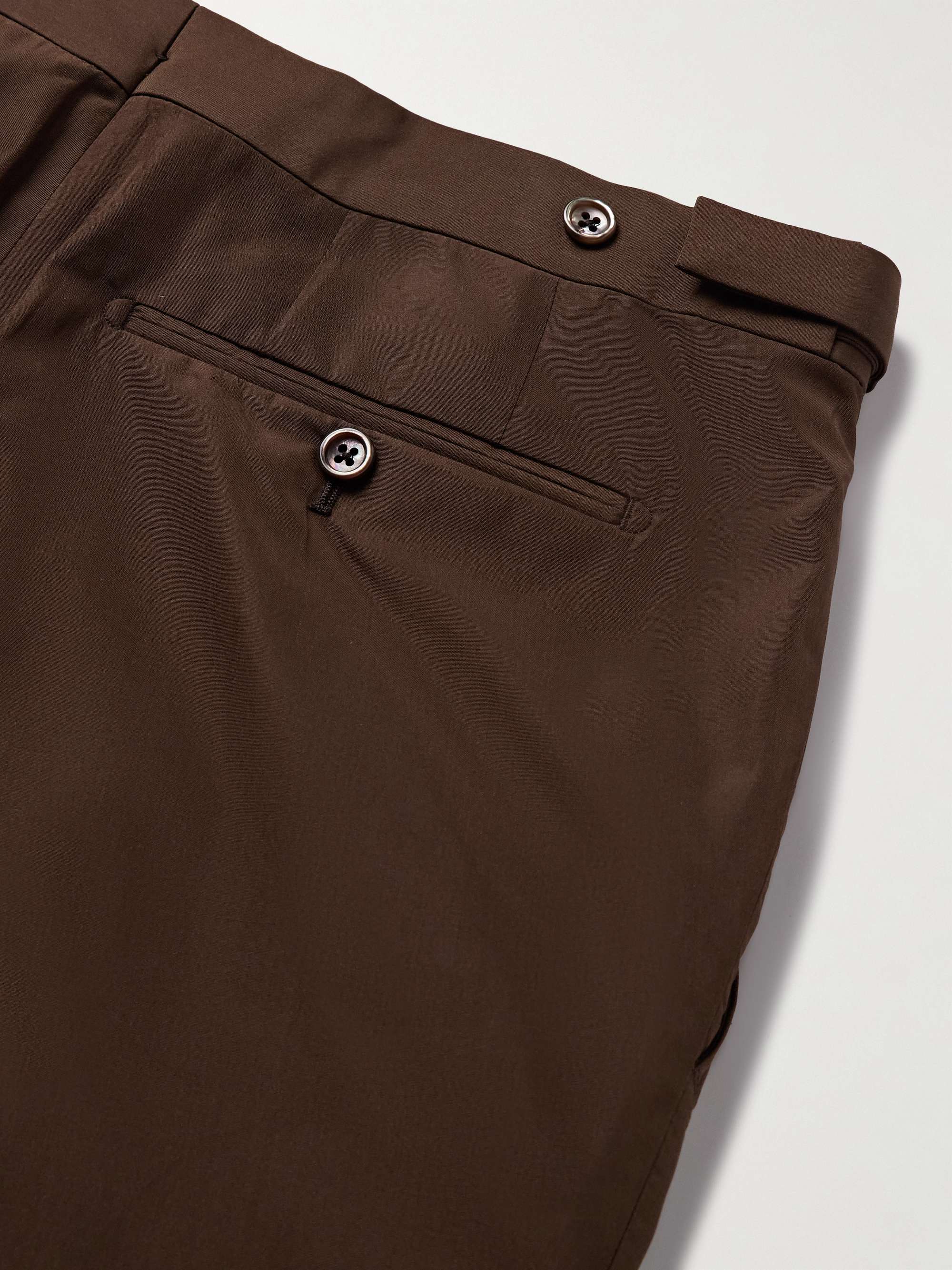 Slim-Fit Silk Trousers view