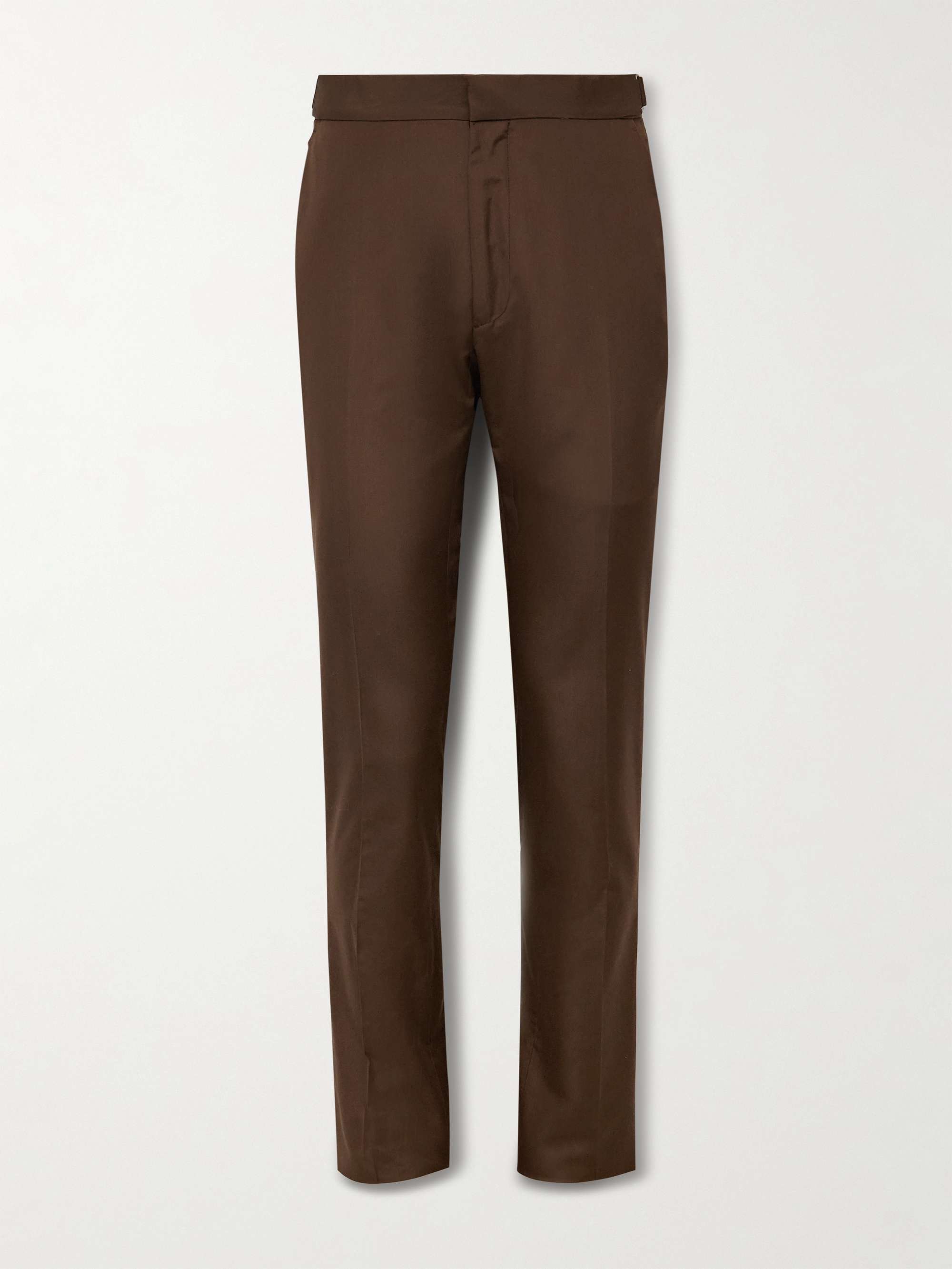 Slim-Fit Silk Trousers view