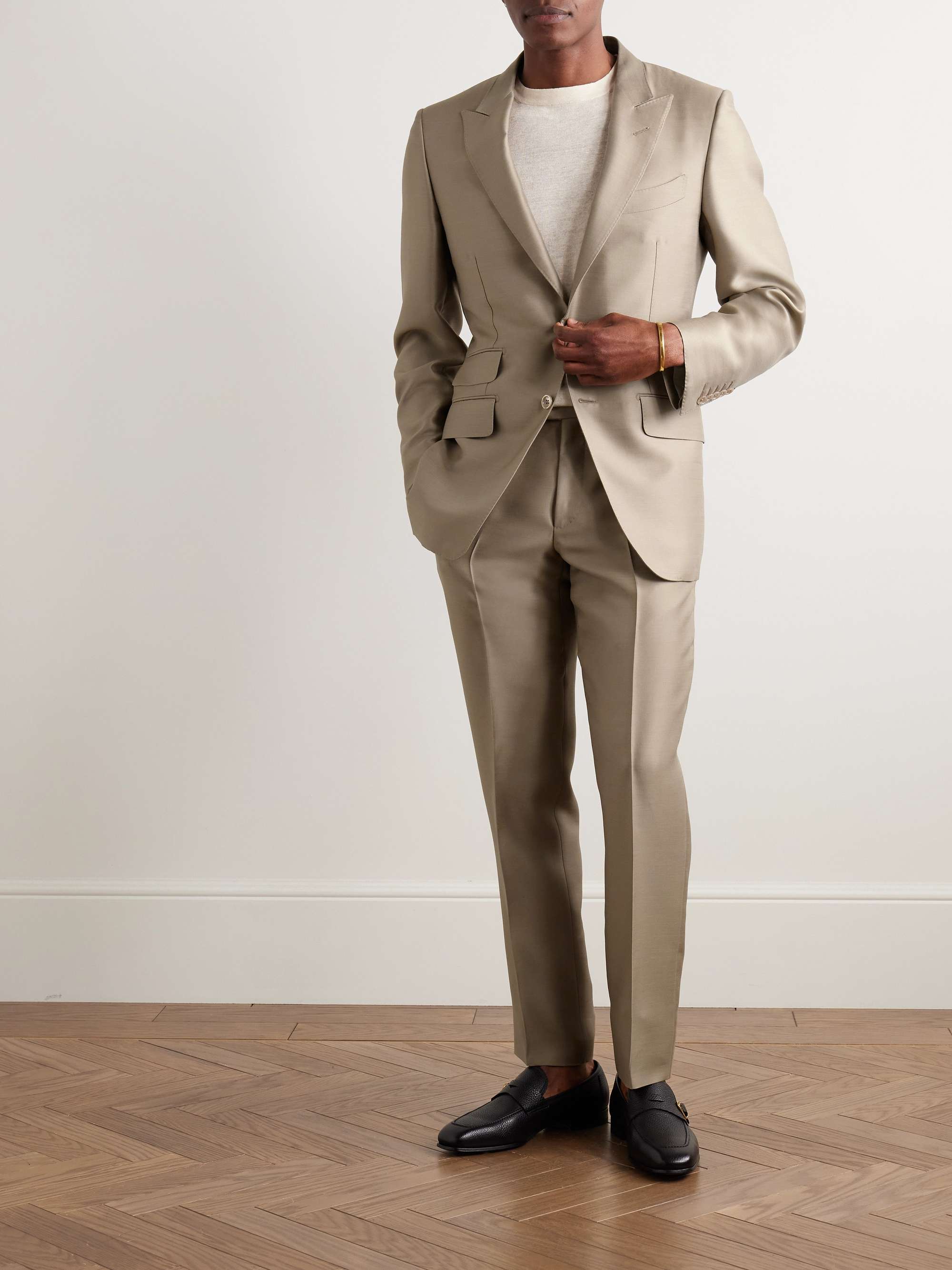 O'Connor Slim-Fit Wool, Mohair and Silk-Blend Twill Suit Jacket view
