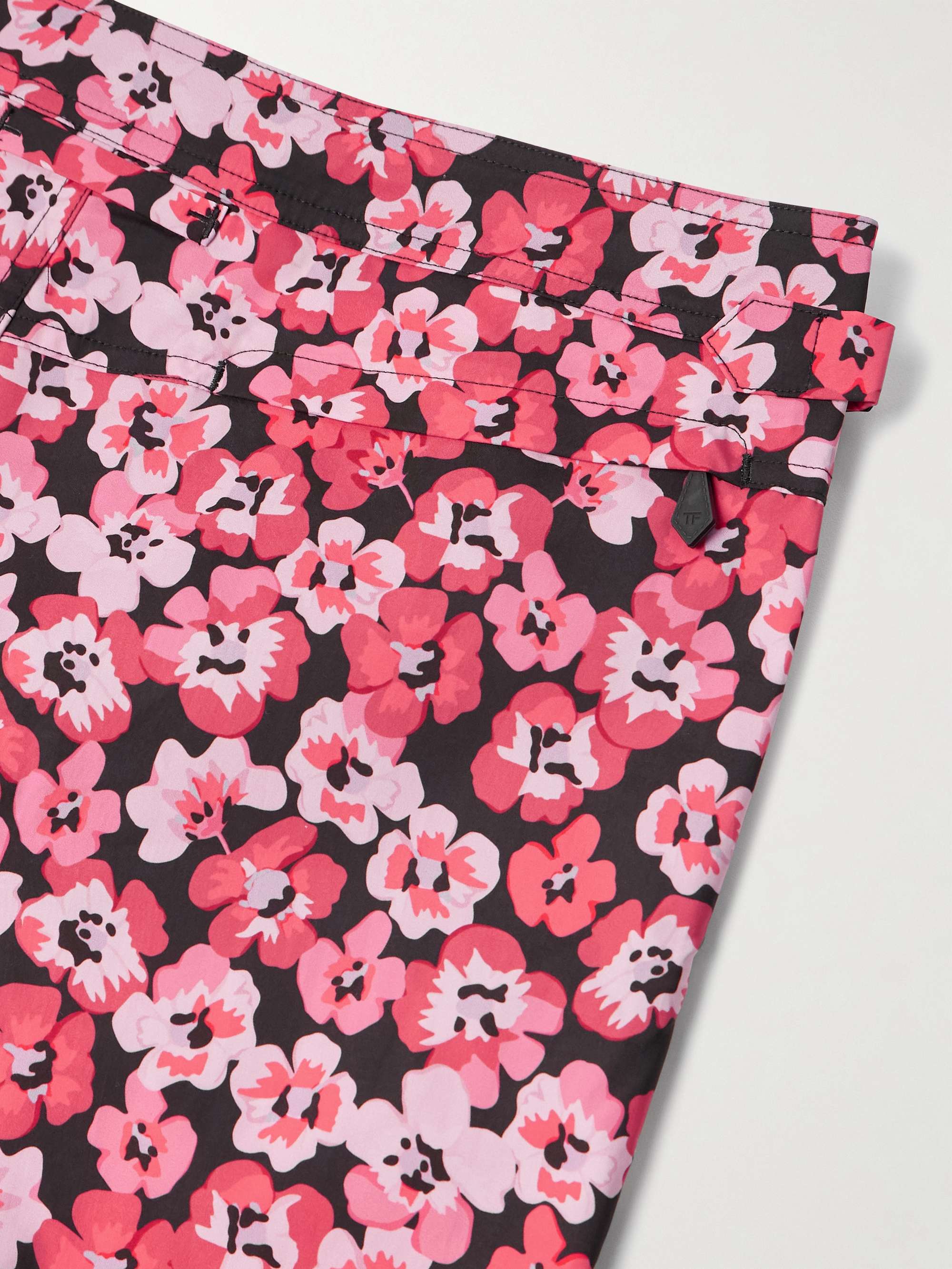 Floral-Print Slim-Fit Short-Length Swim Shorts view