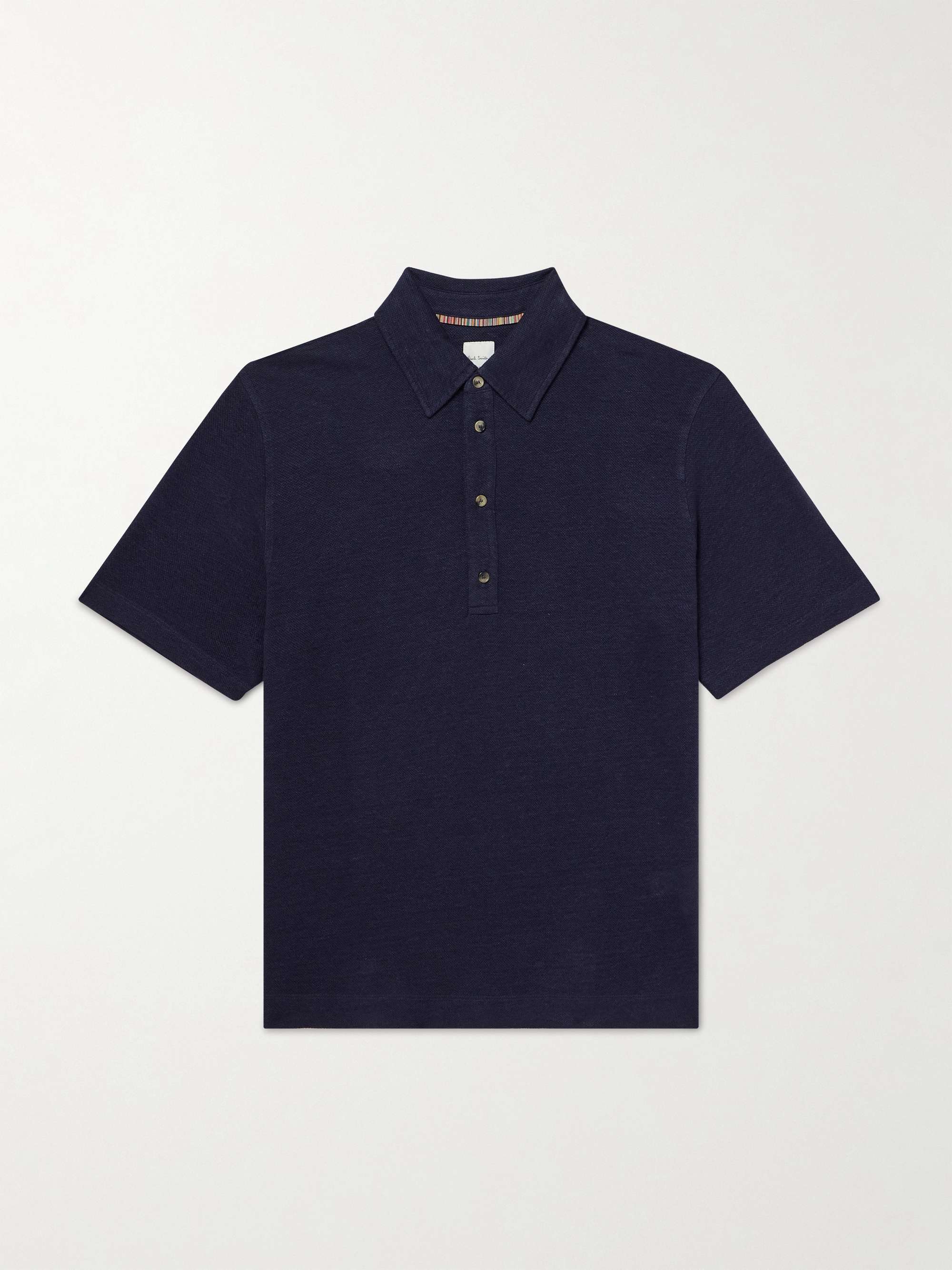 Linen-Piqué Polo Shirt view
