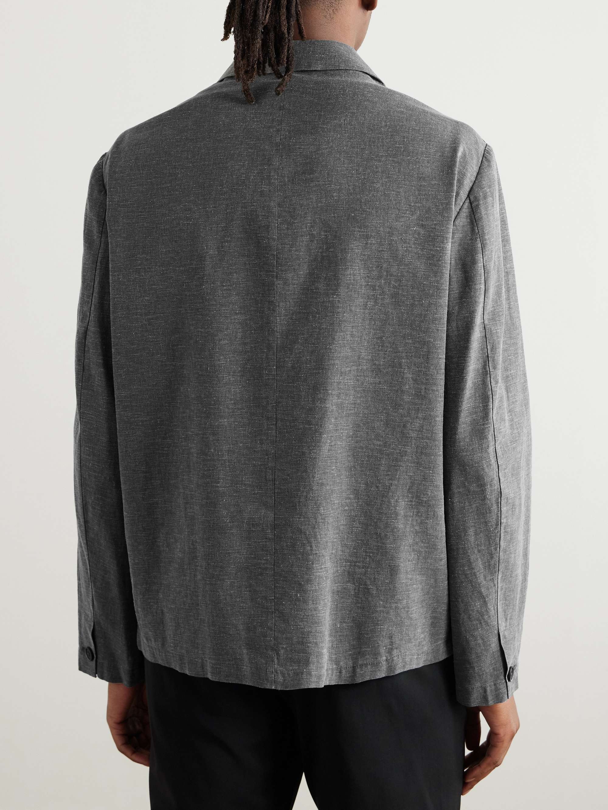 Visal Linen-Blend Overshirt view