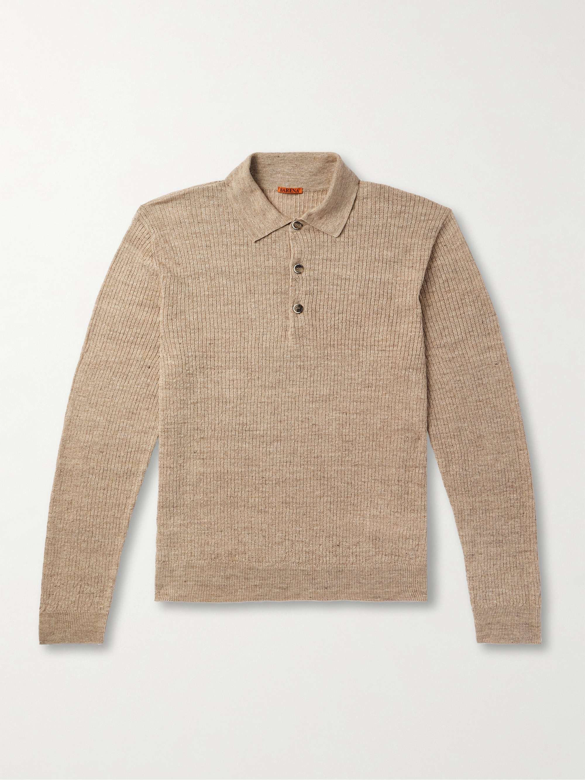 Pevaron Ribbed Linen and Cotton-Blend Polo Shirt view