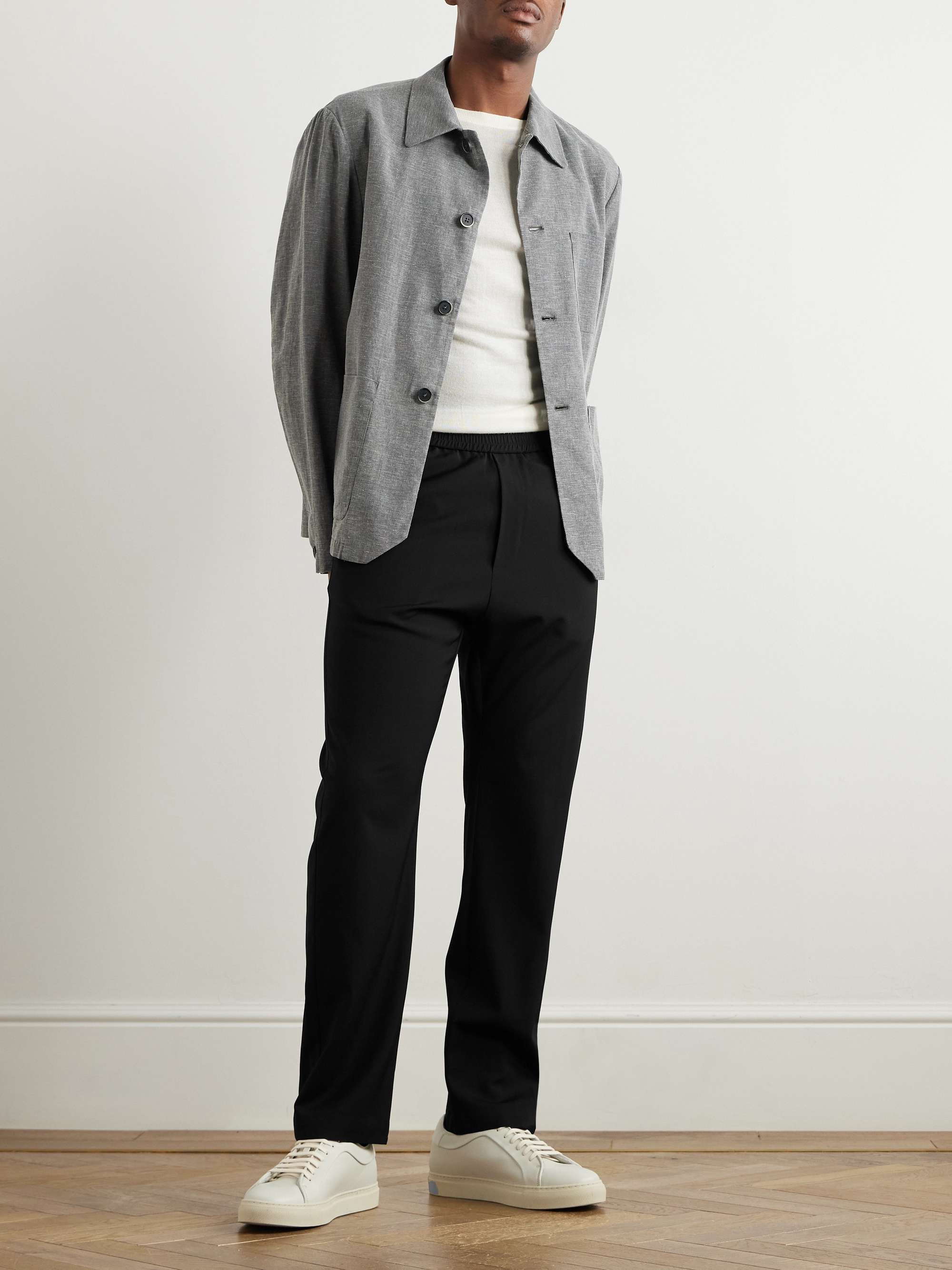 Riobarbo Tapered Tropical Virgin Wool-Crepe Trousers view