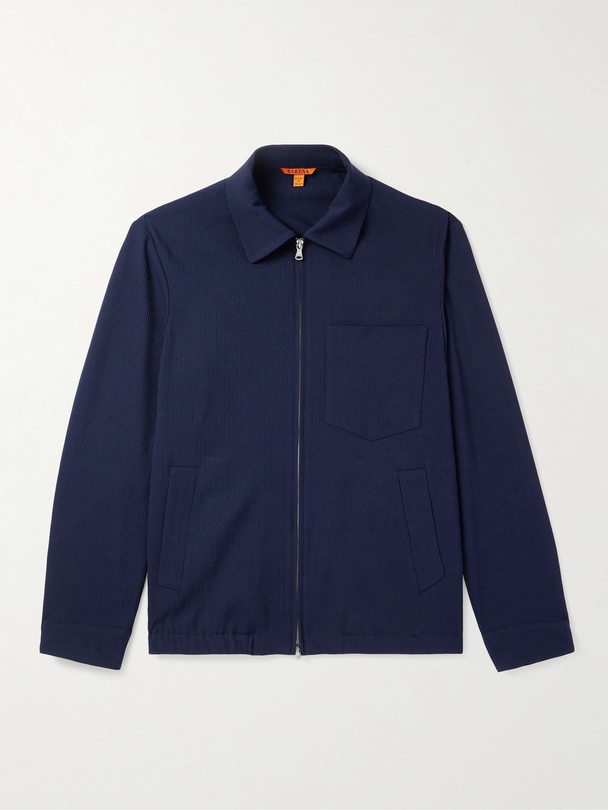 Ribbed Wool-Blend Jersey Jacket view