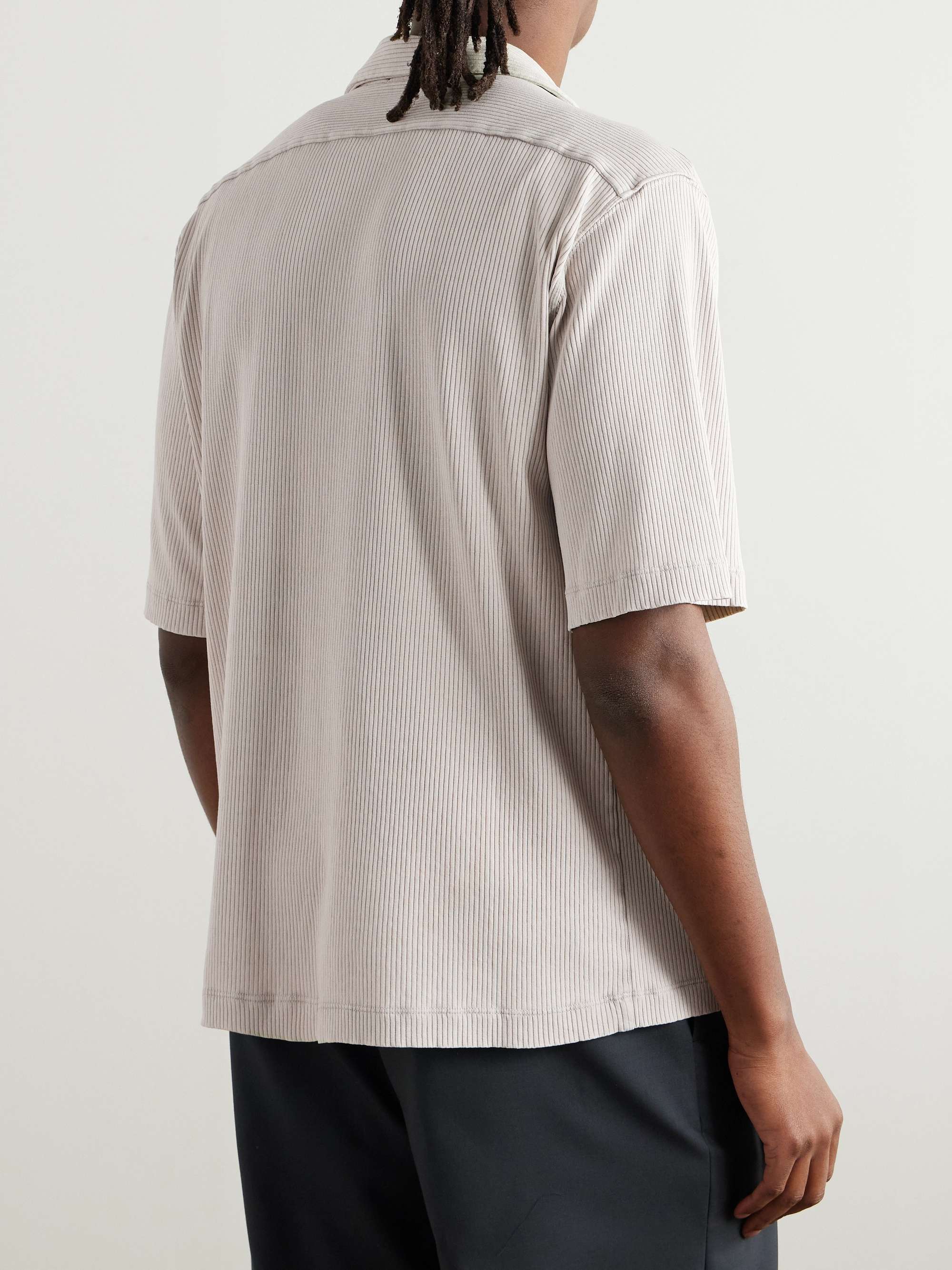 Solana Ribbed Cotton and Linen-Blend Shirt view