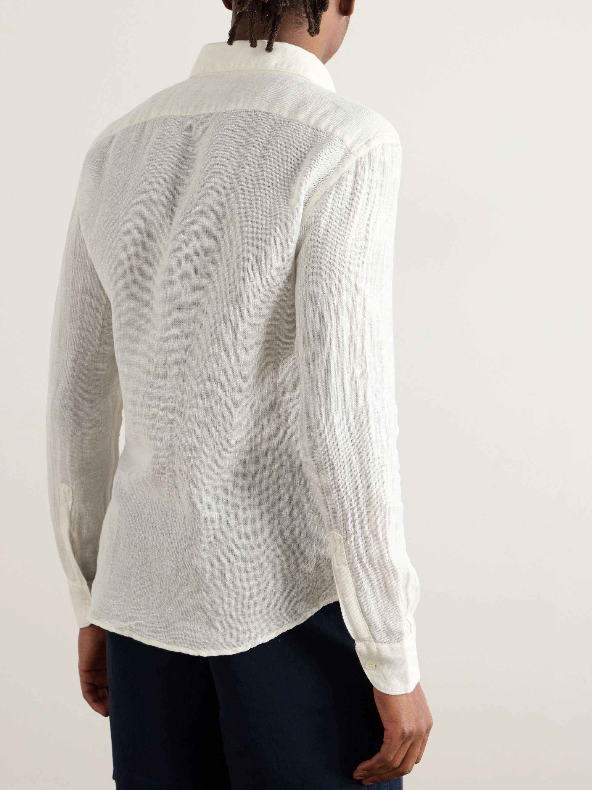 Cotton and Linen-Blend Gauze Shirt view