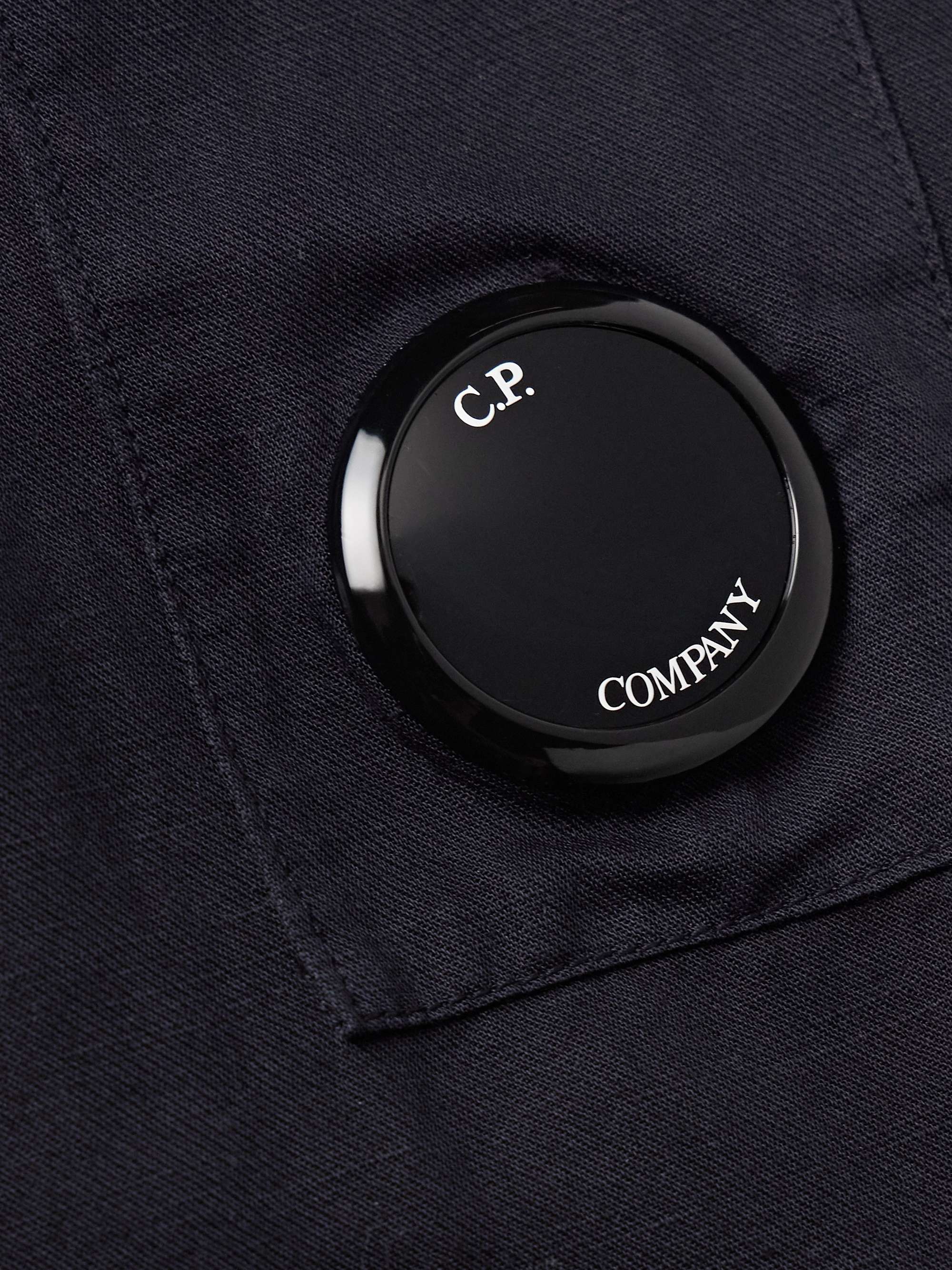 Logo-Appliquéd Cotton and Linen-Blend Overshirt view