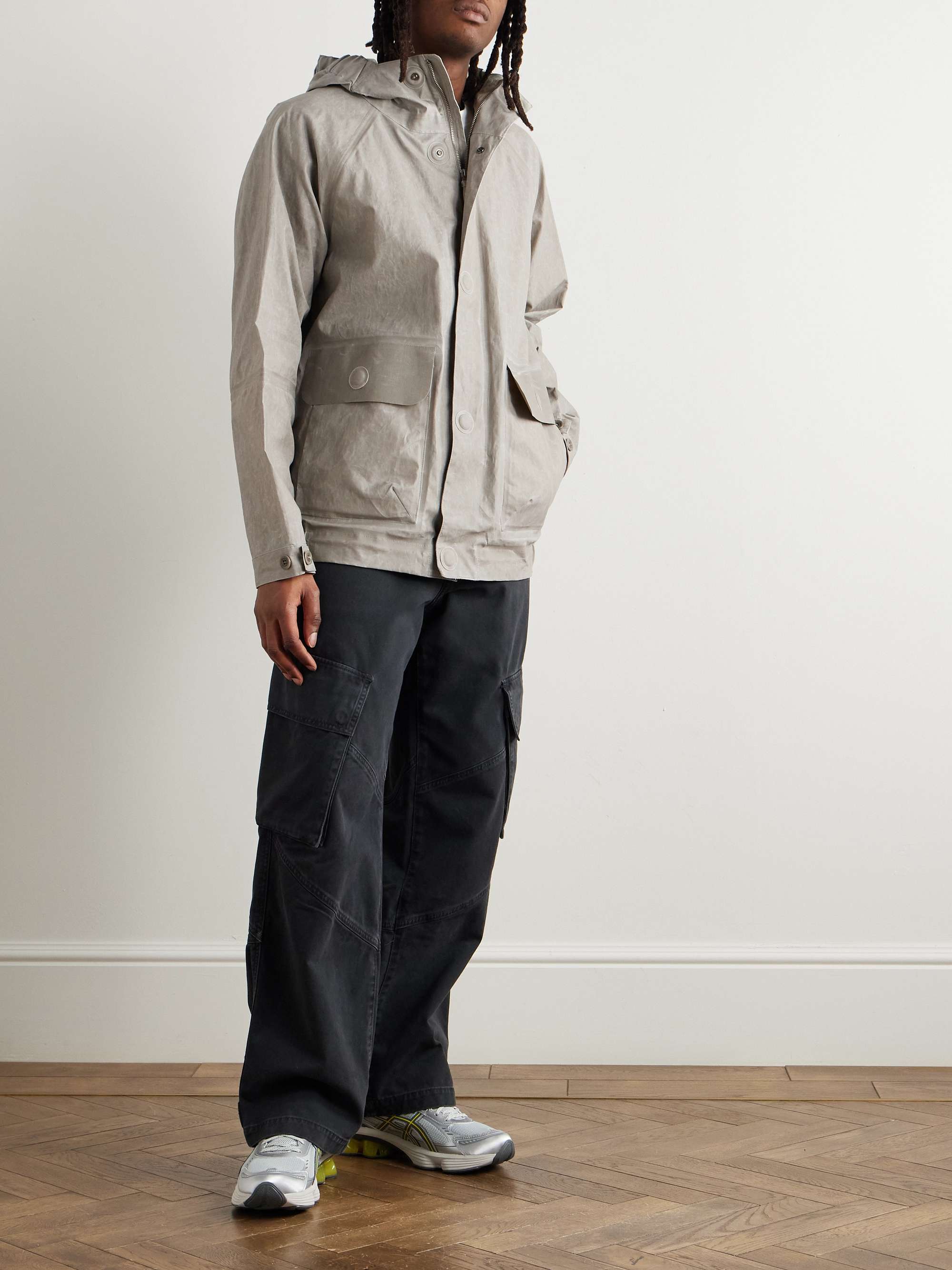 Hooded Appliquéd TOOB-Two Coated-Linen Jacket view