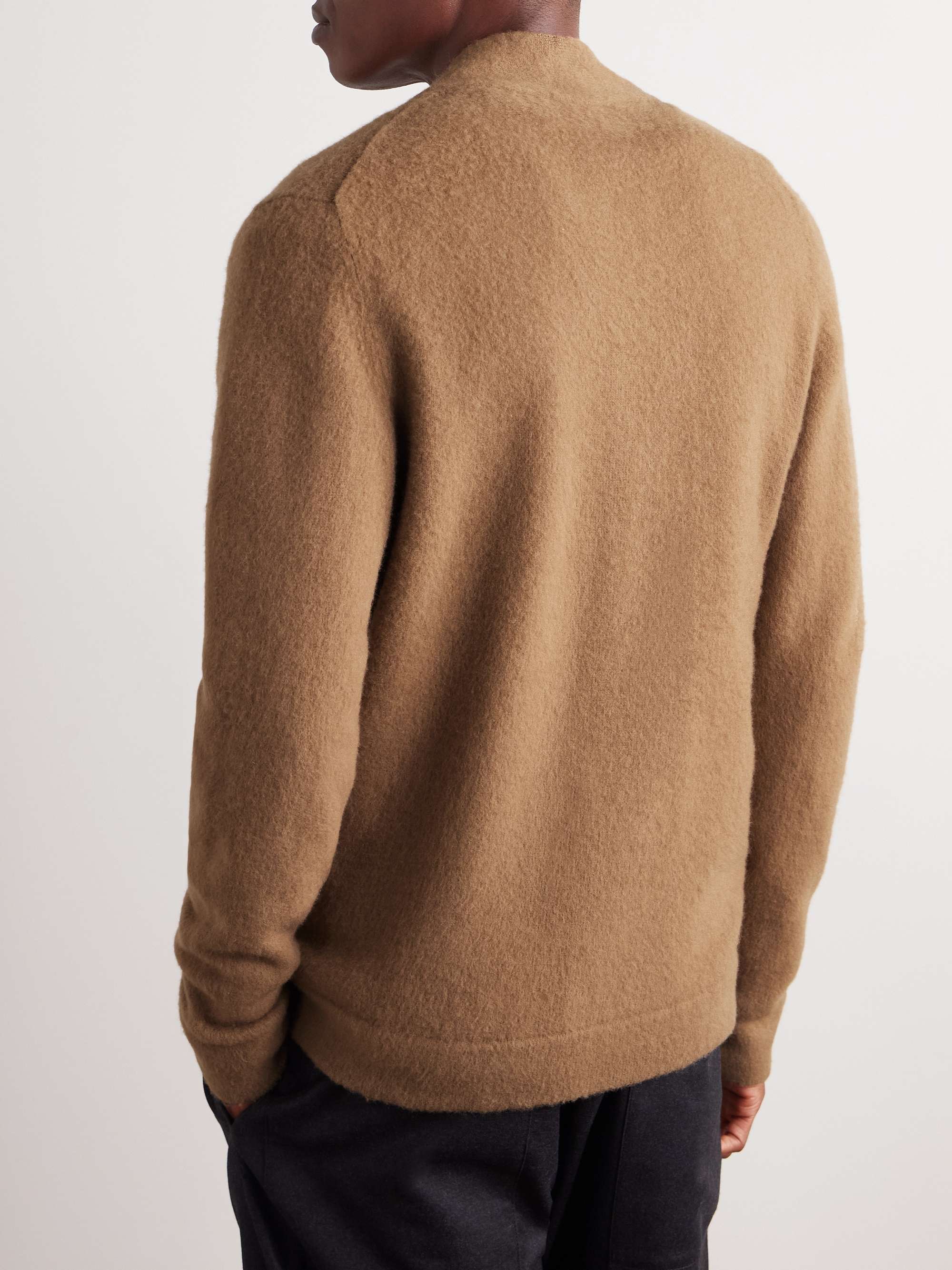 Brushed Wool and Cashmere-Blend Cardigan view