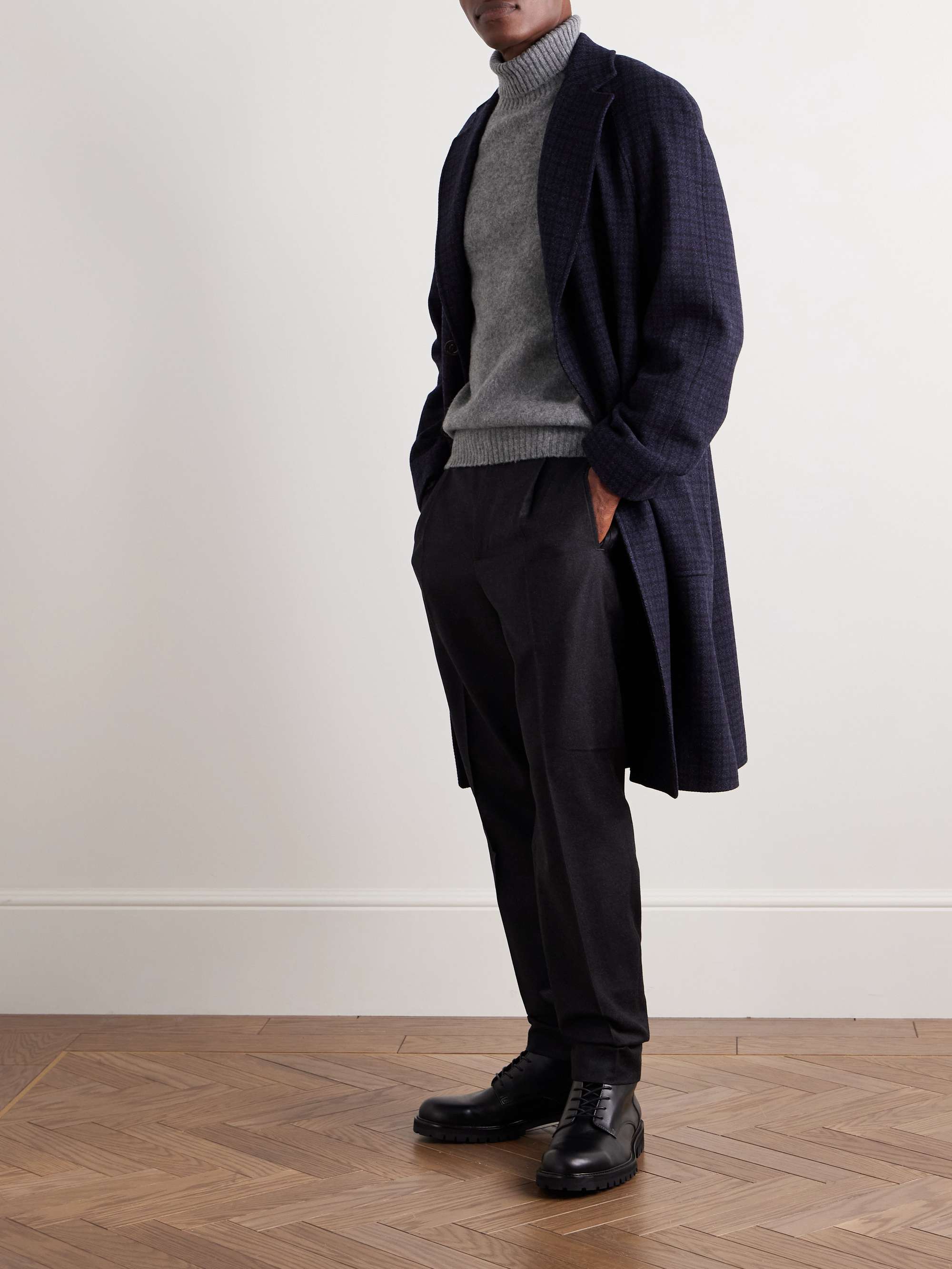 Brushed Wool and Cashmere-Blend Rollneck Sweater view