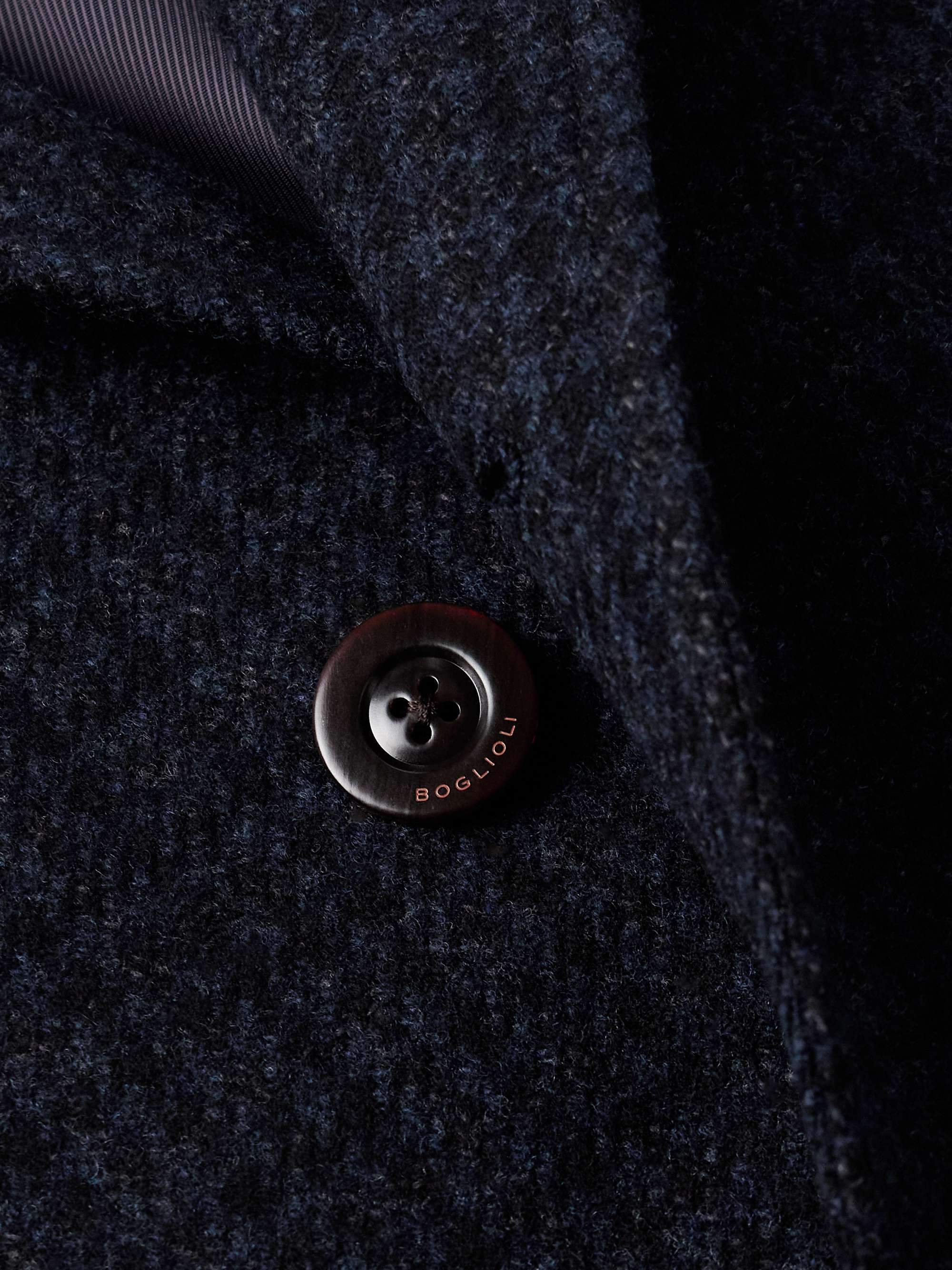 Checked Virgin Wool and Cashmere-Blend Overcoat view