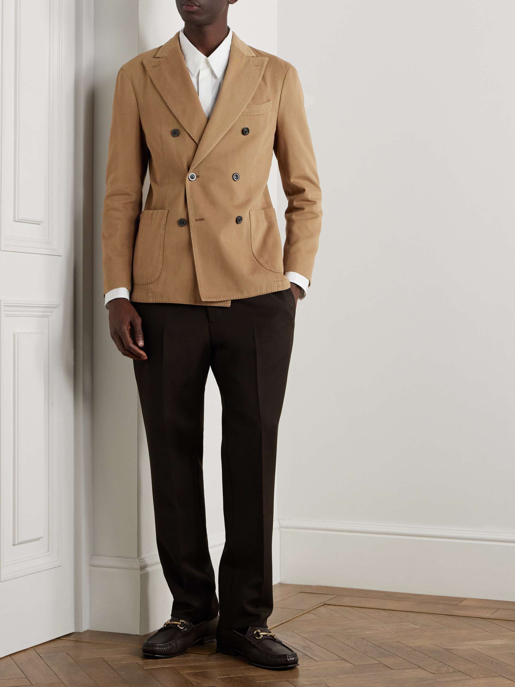 Garment-Dyed Cotton-Blend Twill Blazer view