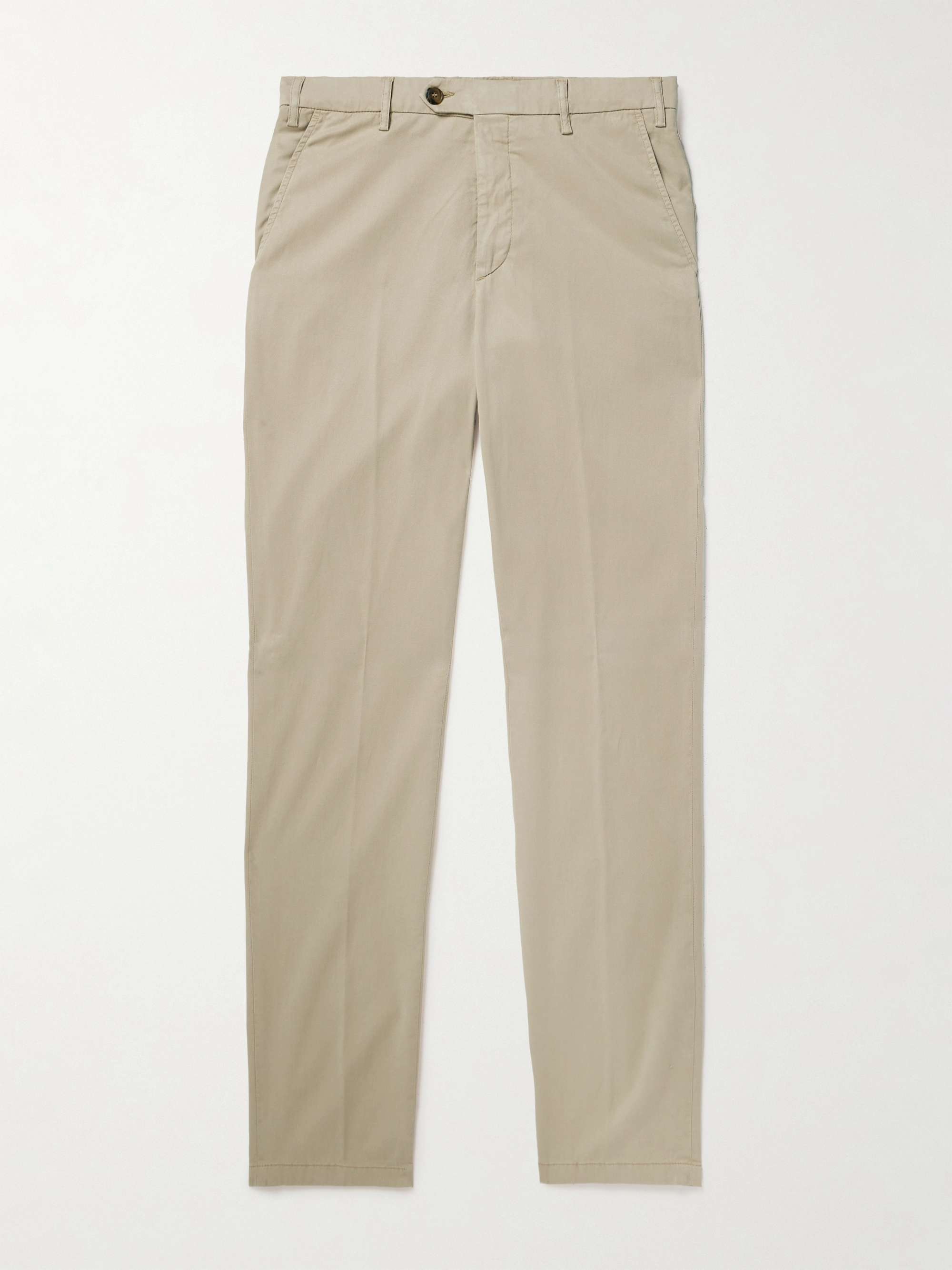 Garment-Dyed Stretch-Lyocell and Cotton-Blend Trousers view