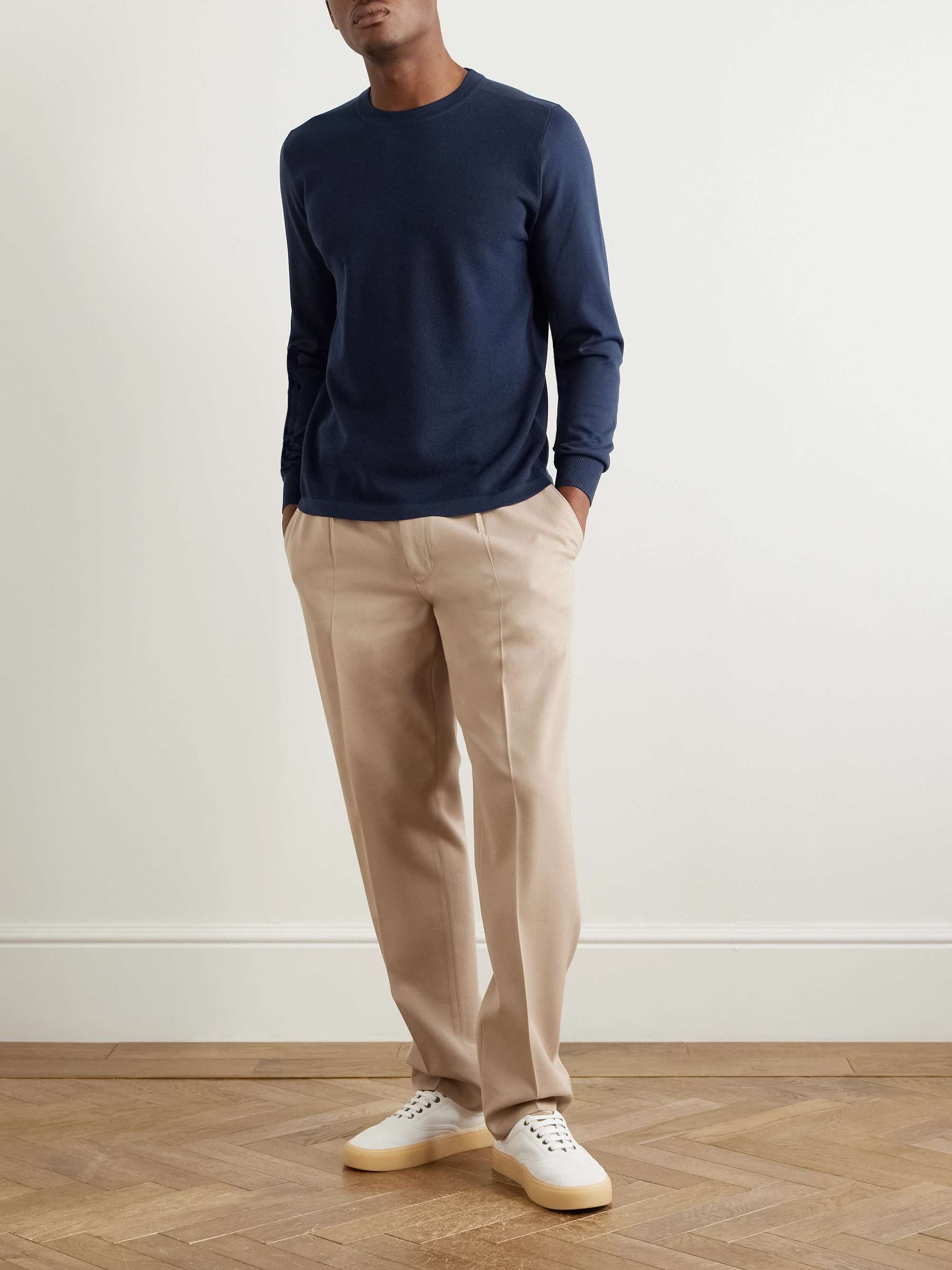 Cotton-Piqué Sweater view