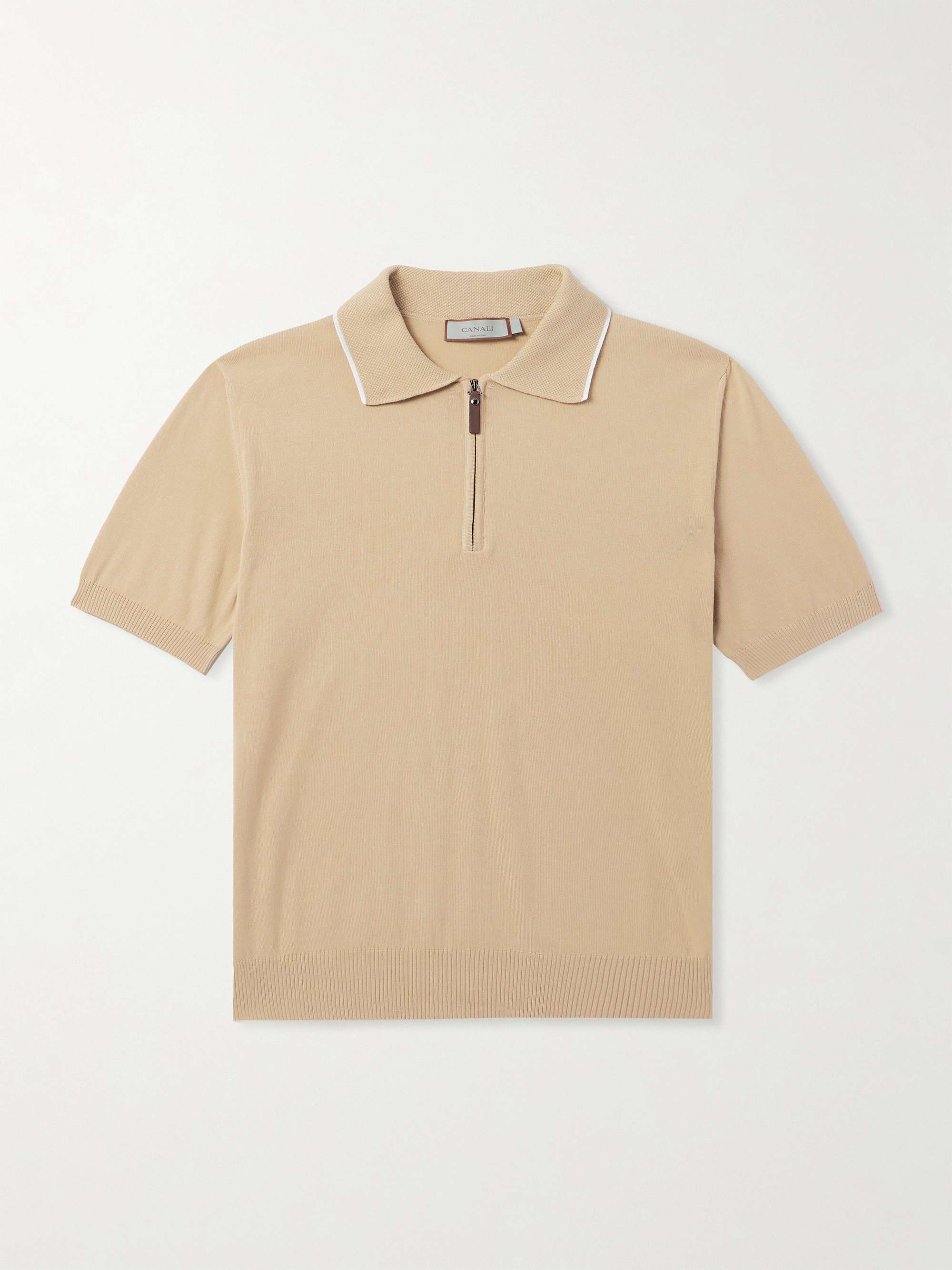 Ribbed Cotton Polo Shirt view