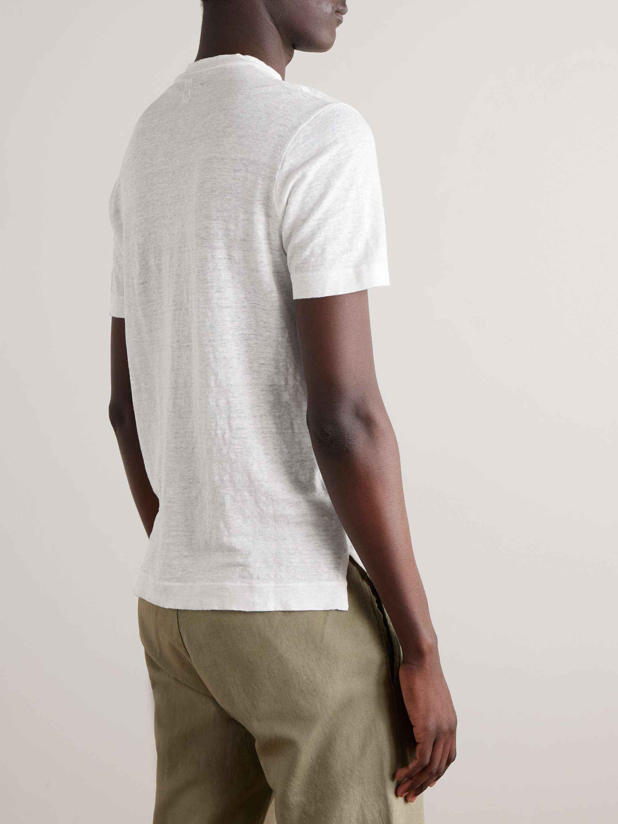 Slim-Fit Linen T-Shirt view