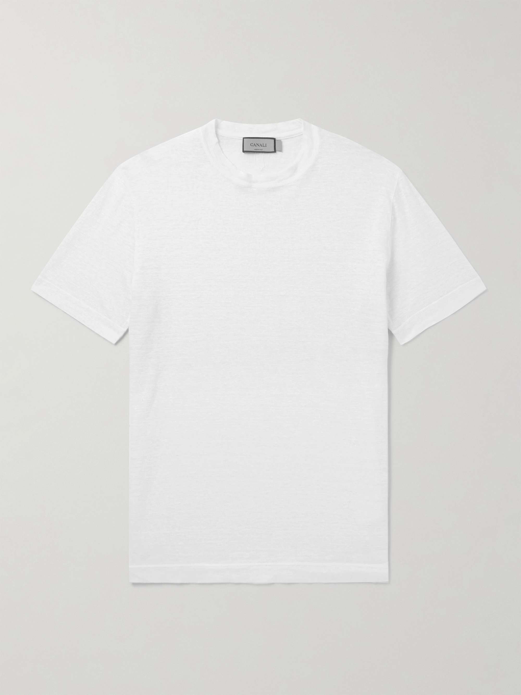 Slim-Fit Linen T-Shirt view