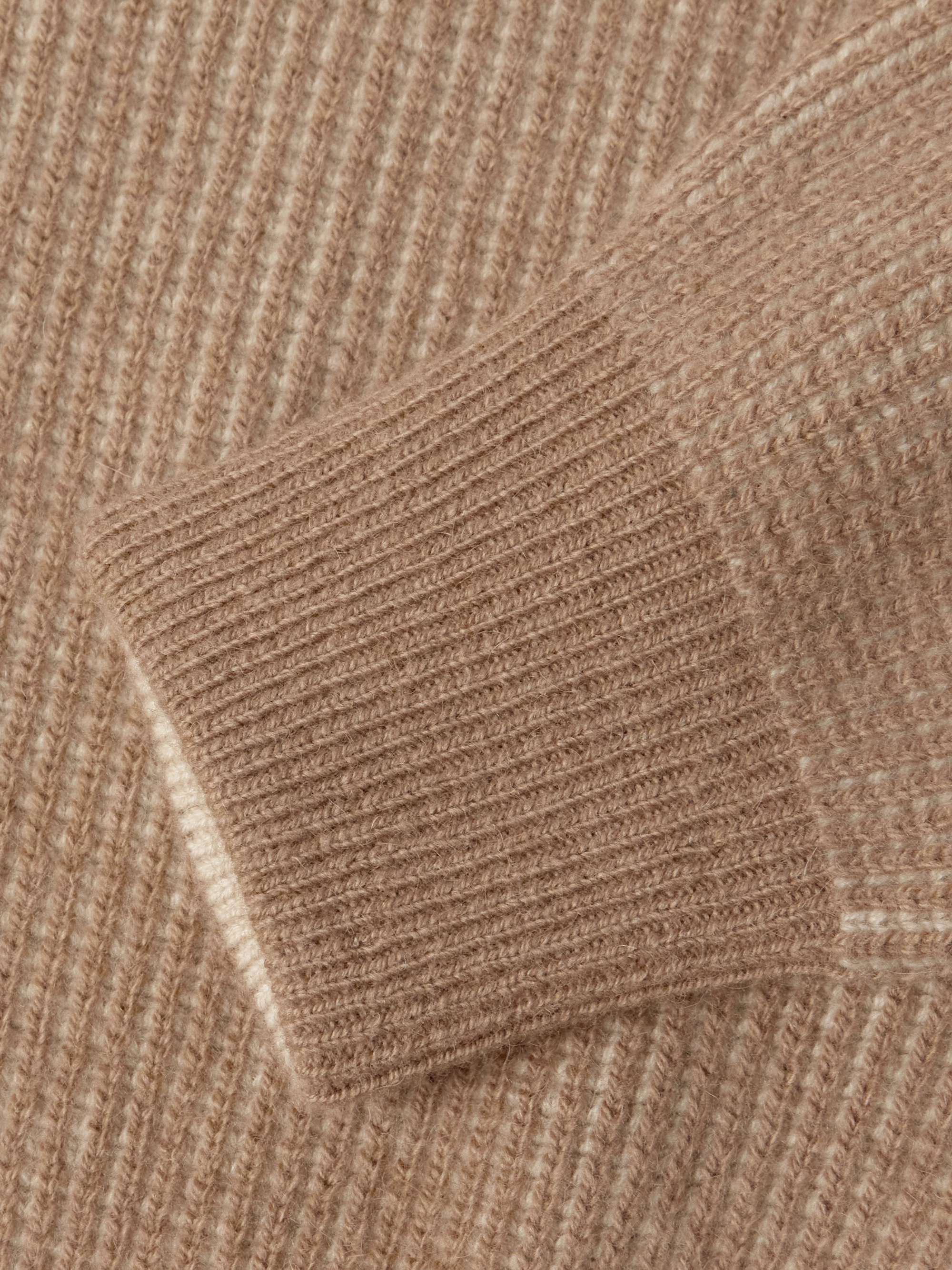 Col D'Olen Waffle-Knit Camel Hair Sweater view