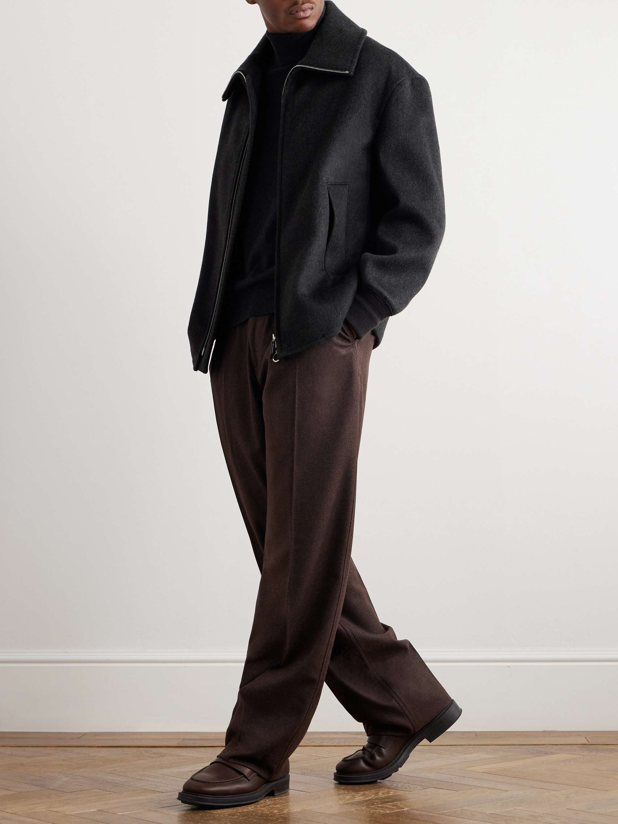 Reinga Straight-Leg Wish® Wool and Cashmere-Blend Trousers view