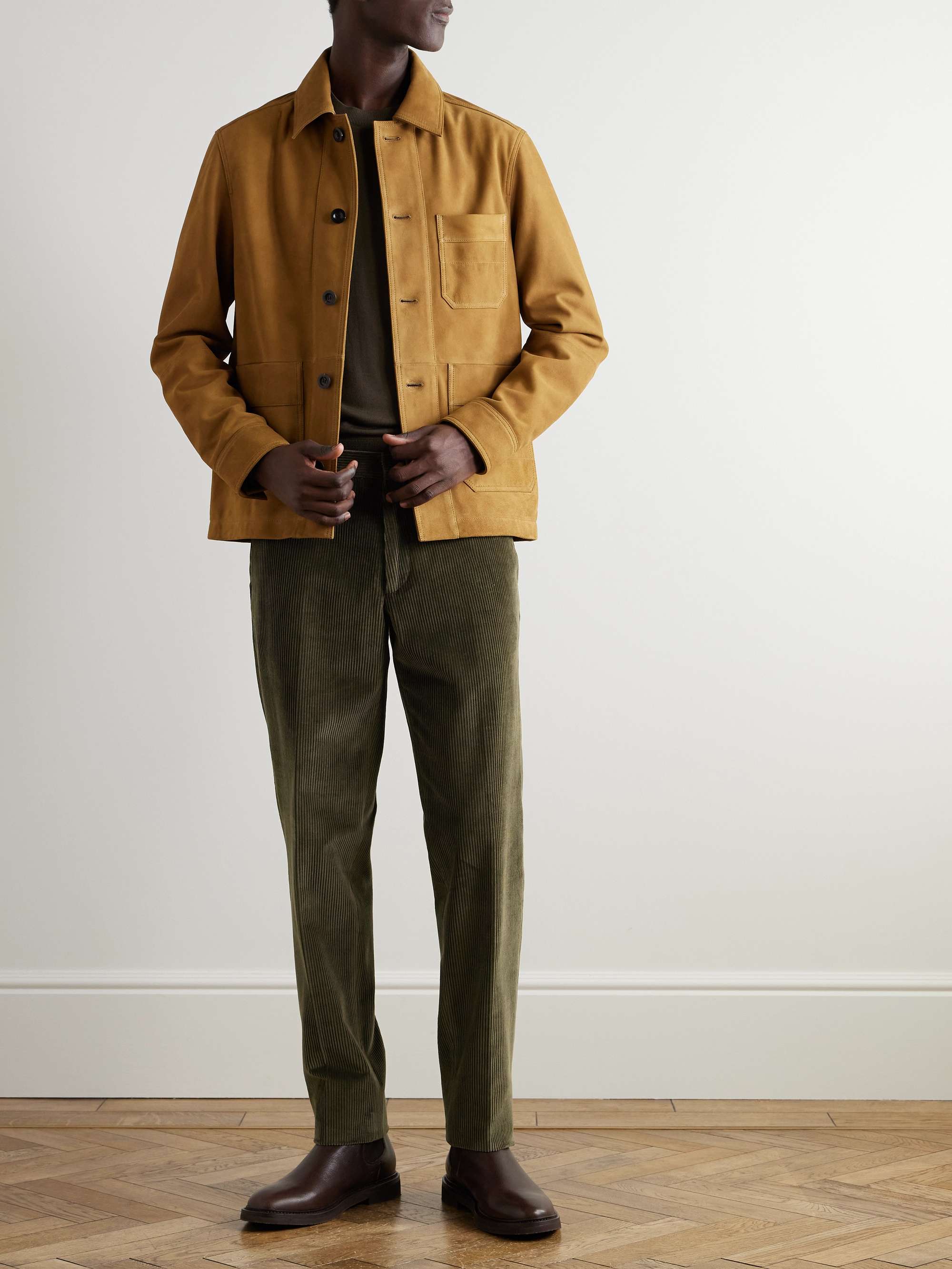 Jarno Straight-Leg Cotton-Corduroy Trousers view