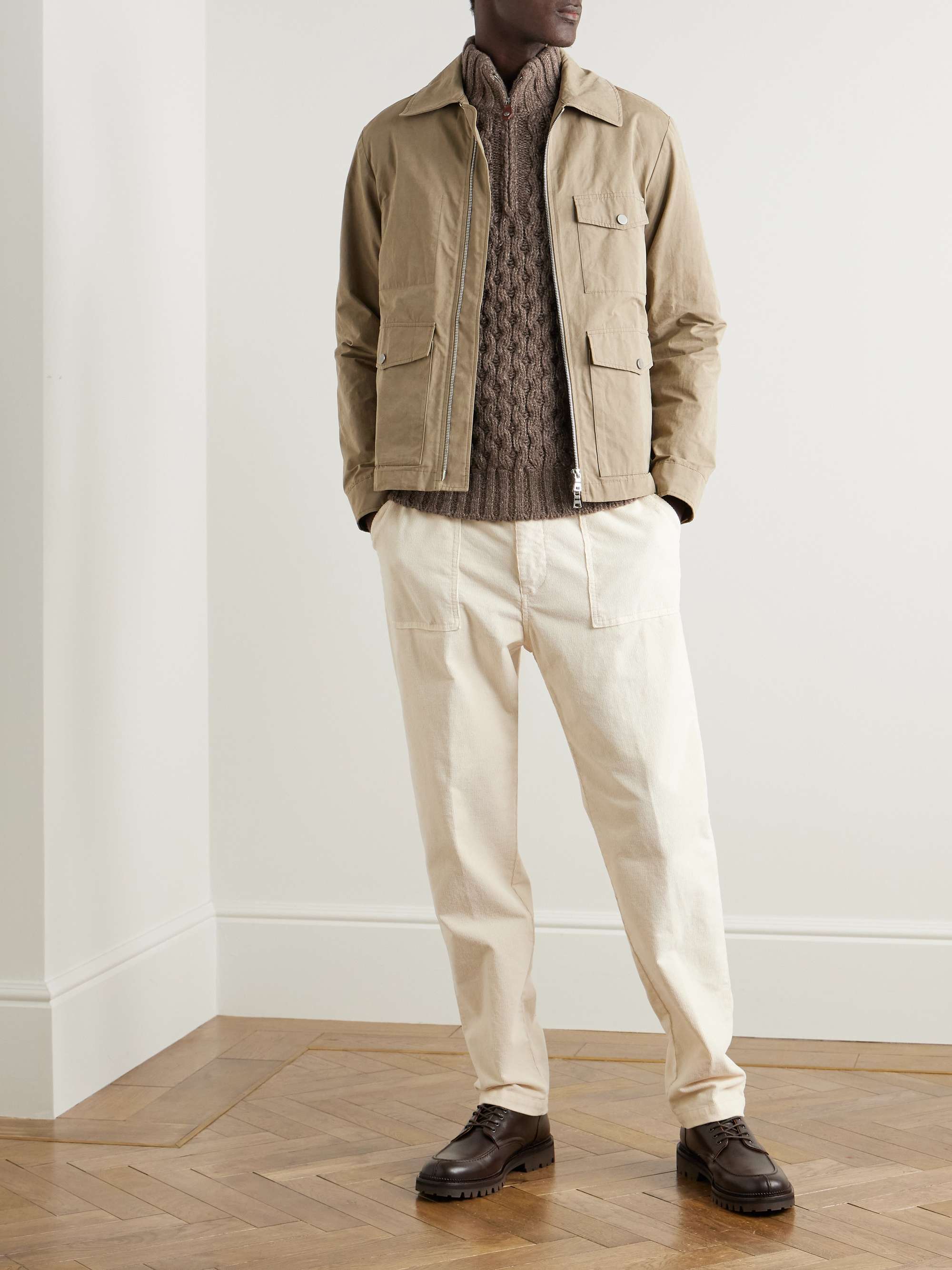 Cable-Knit Cashmere Half-Zip Sweater view