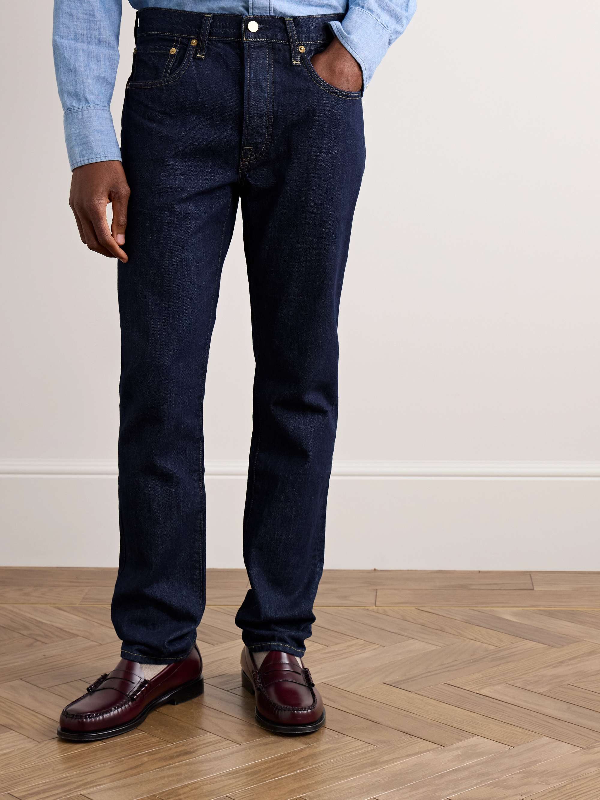 Slim-Fit Straight-Leg Jeans view