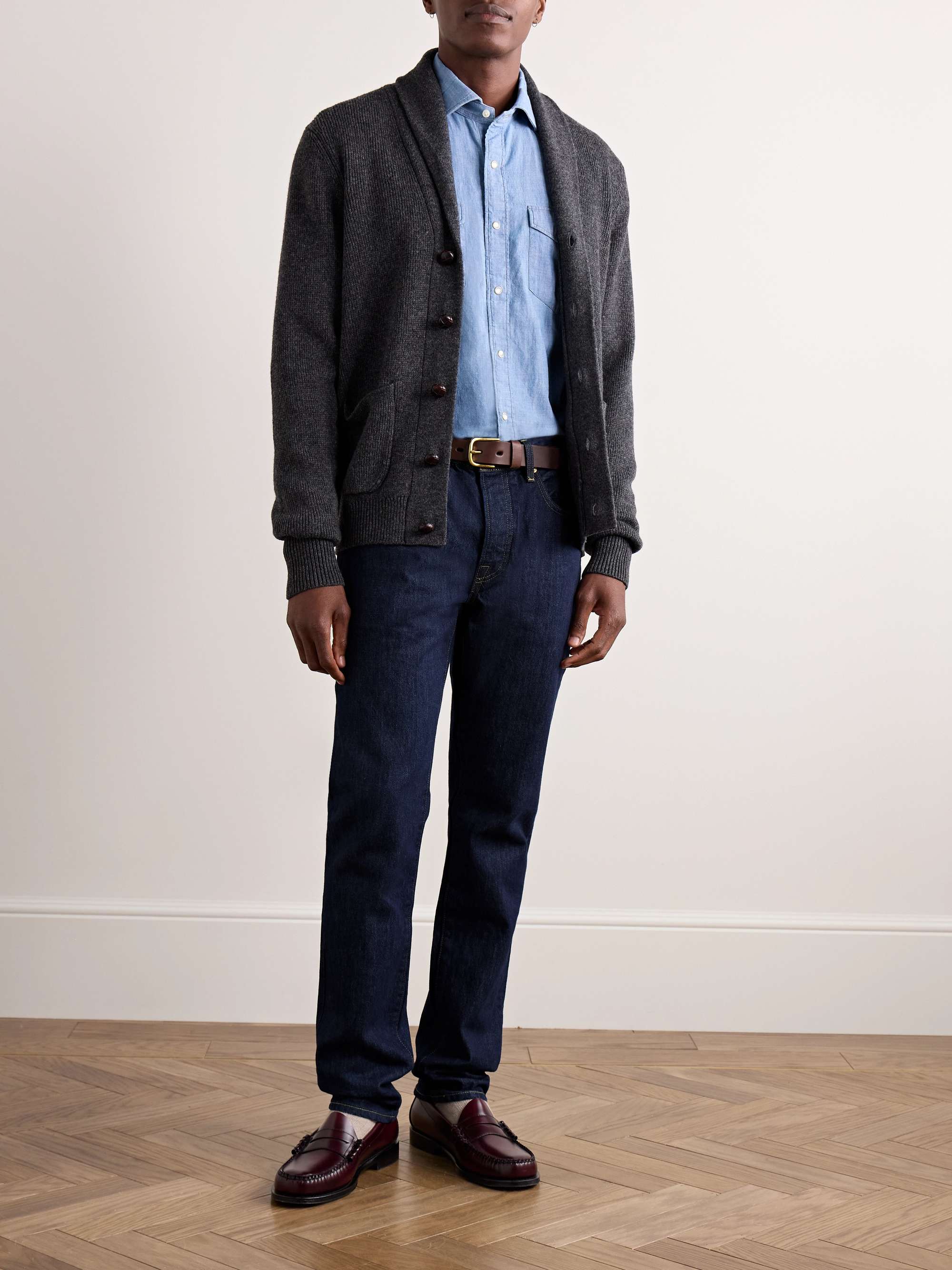 Slim-Fit Straight-Leg Jeans view