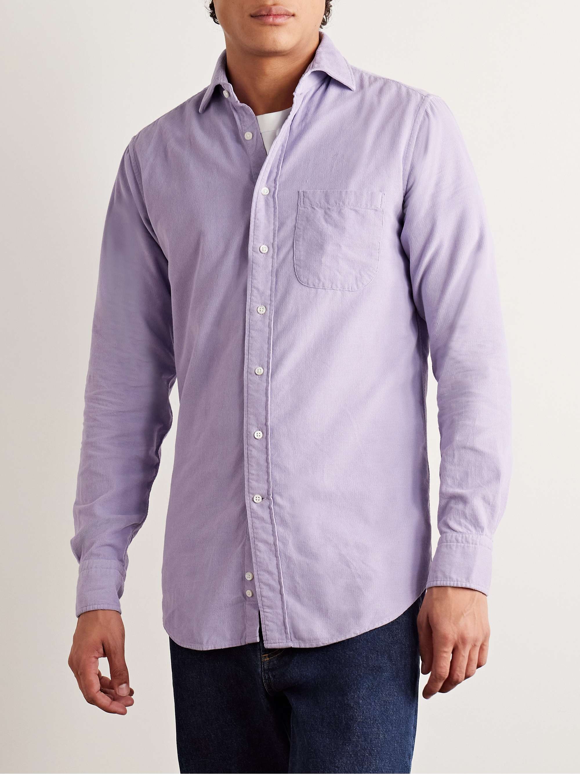 Garment-Dyed Cotton-Corduroy Shirt view