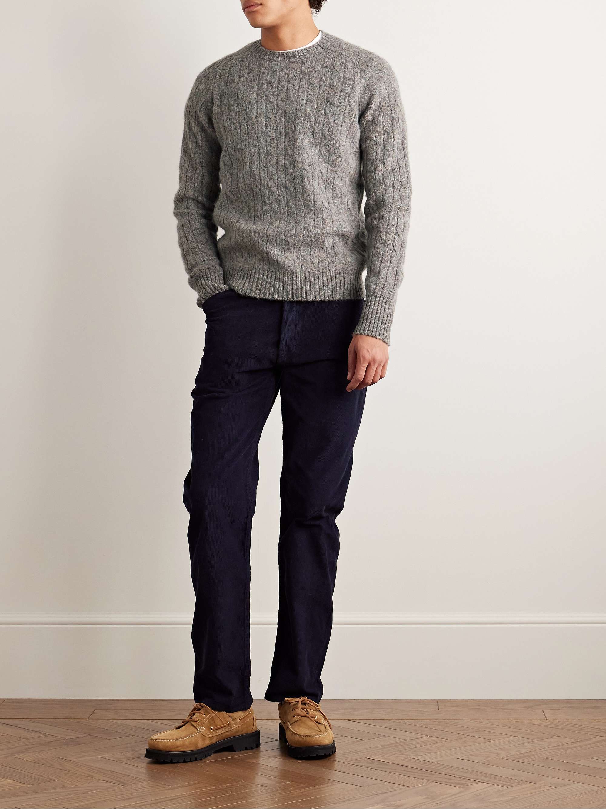 Cable-Knit Wool Sweater view
