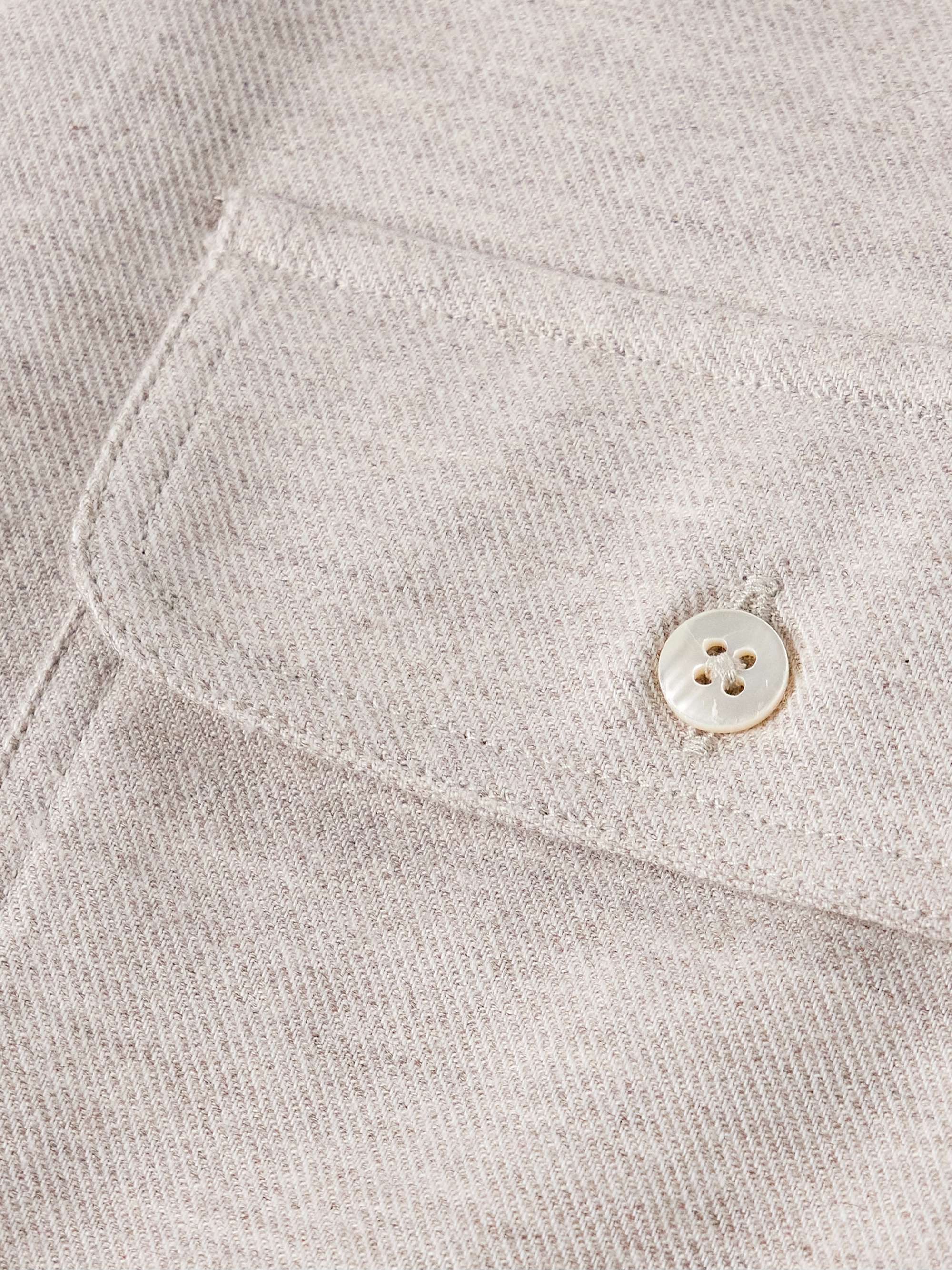 Cotton and Yak-Blend Twill Shirt view