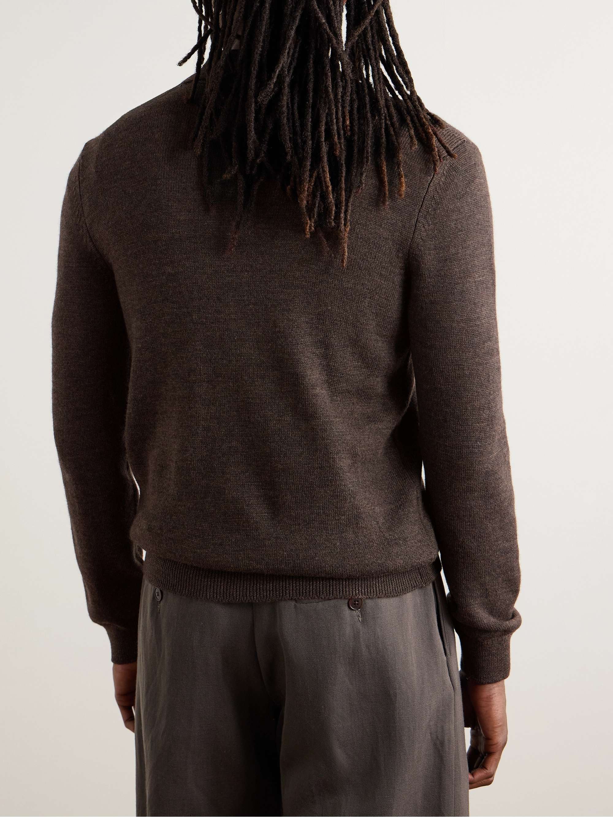Slim-Fit Virgin Wool Polo Shirt view