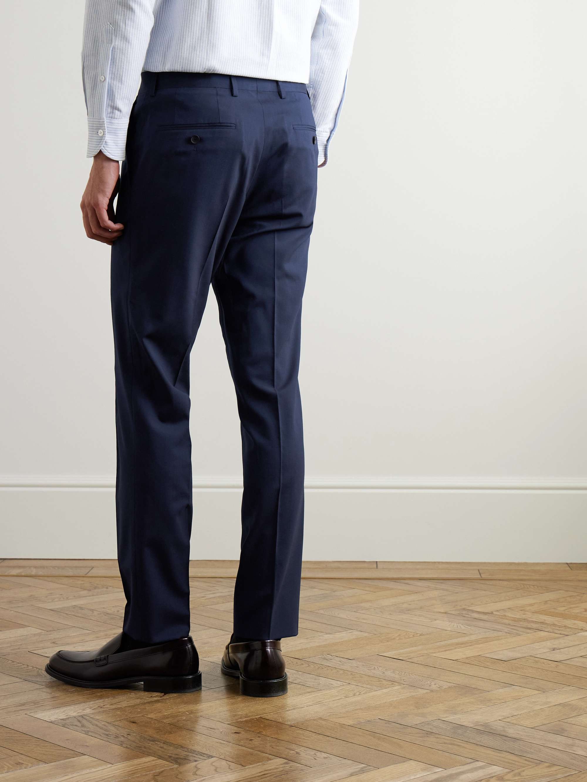 Phillip Slim-Fit Straight-Leg Pleated Wool-Blend Suit Trousers view